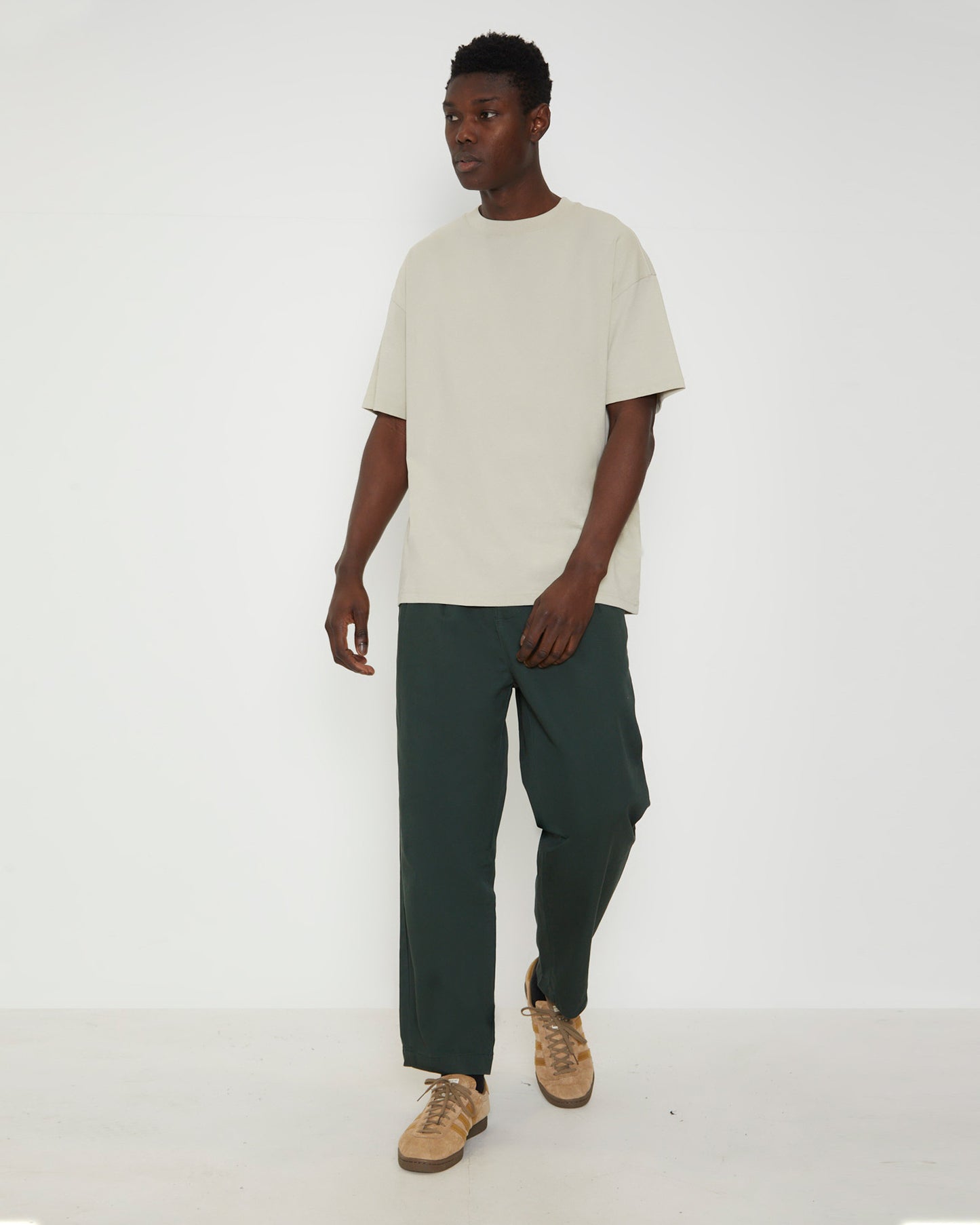 Harro Pleat Pants in Pine Green