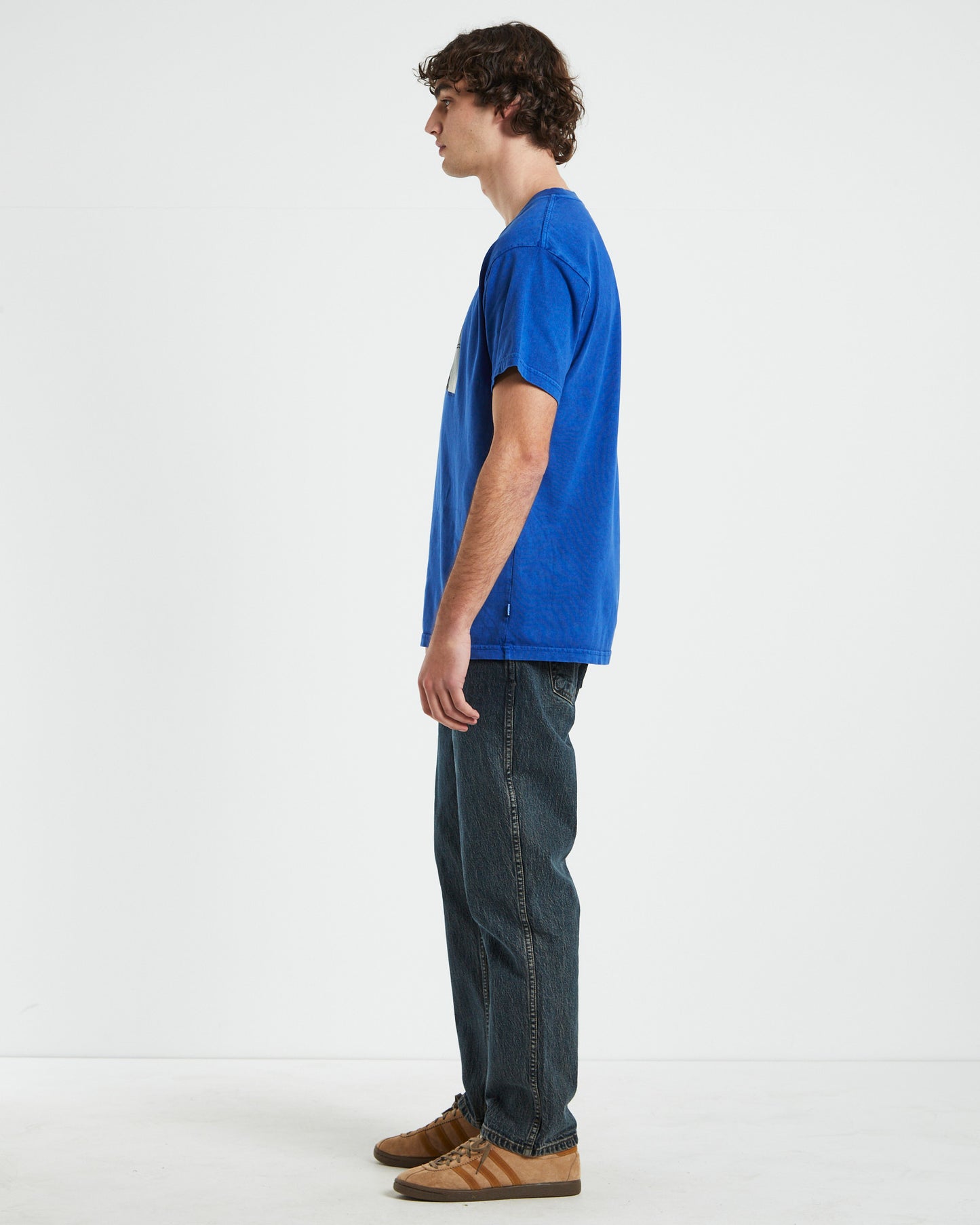 Heavy Venice Short Sleeve T-Shirt in Blue