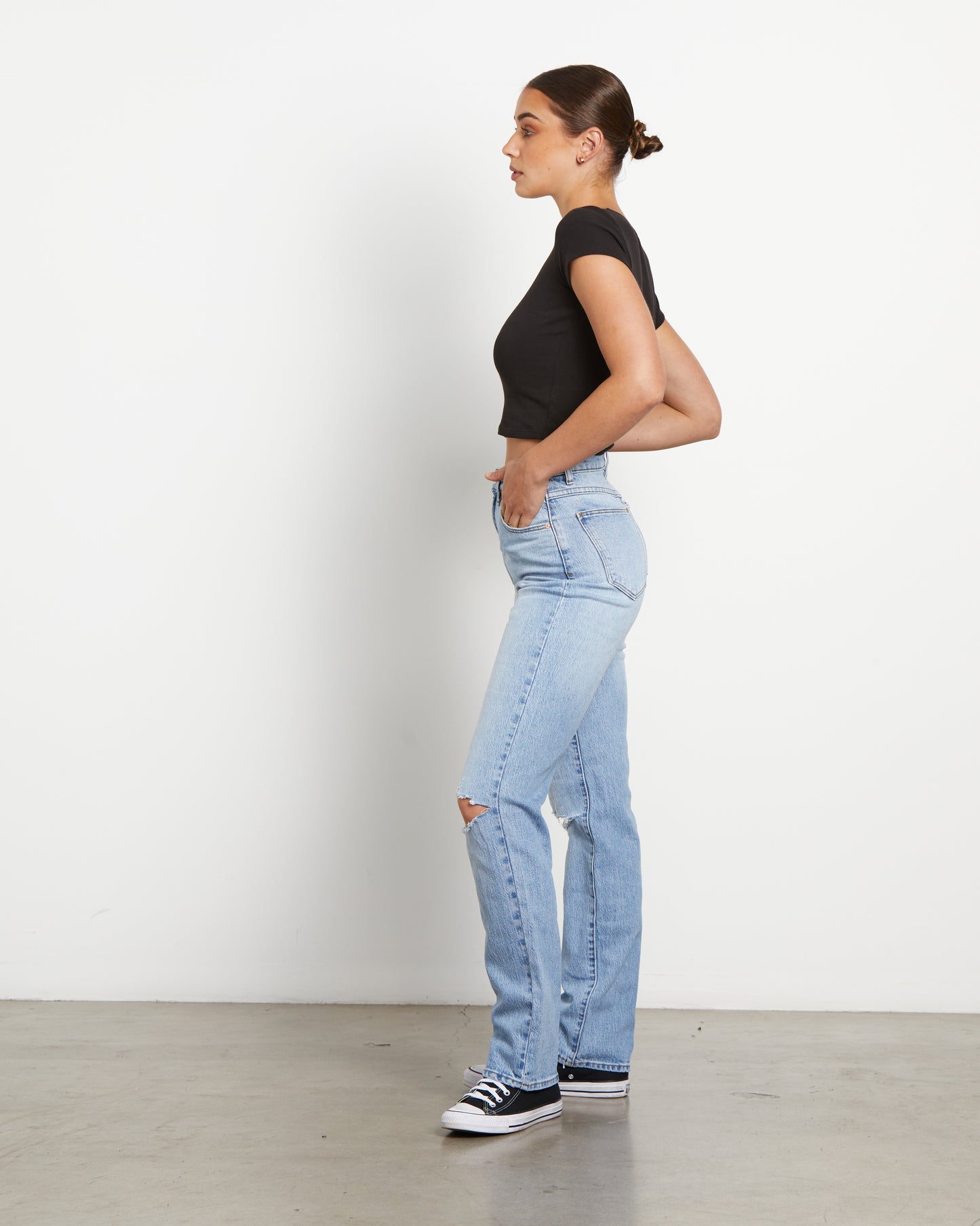 94 High Straight Denim Jeans Juno Rip