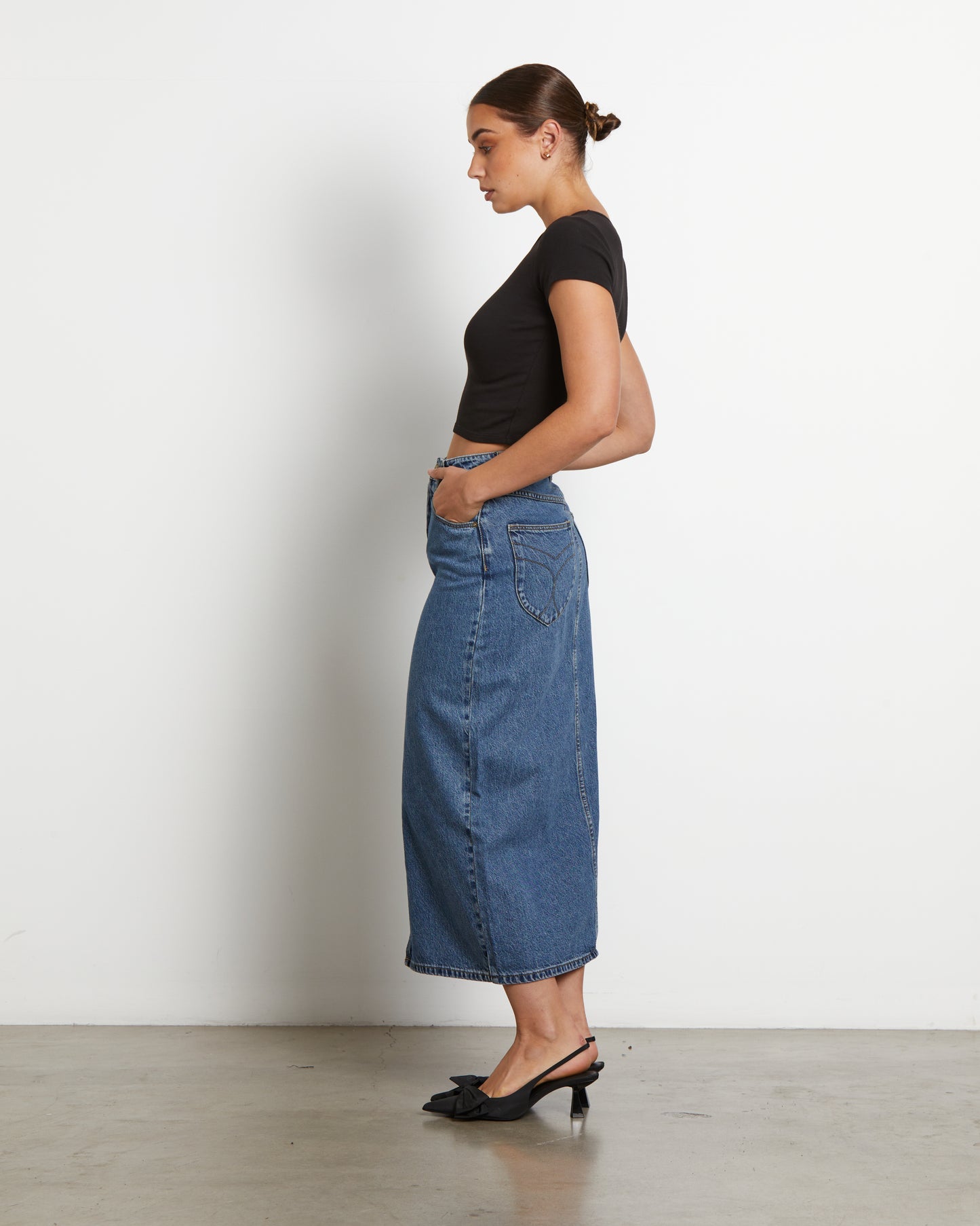 Chicago Midi Denim Skirt