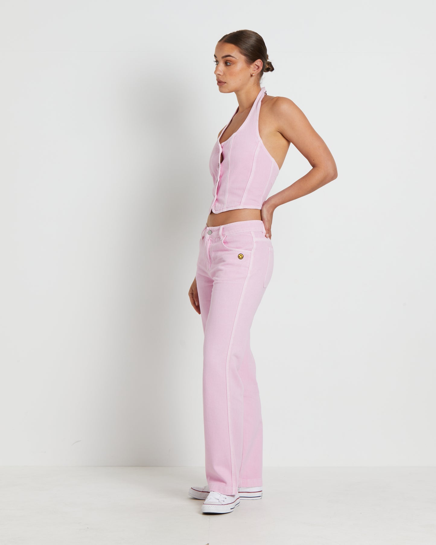 Heavenly People Vest in Baby Pink