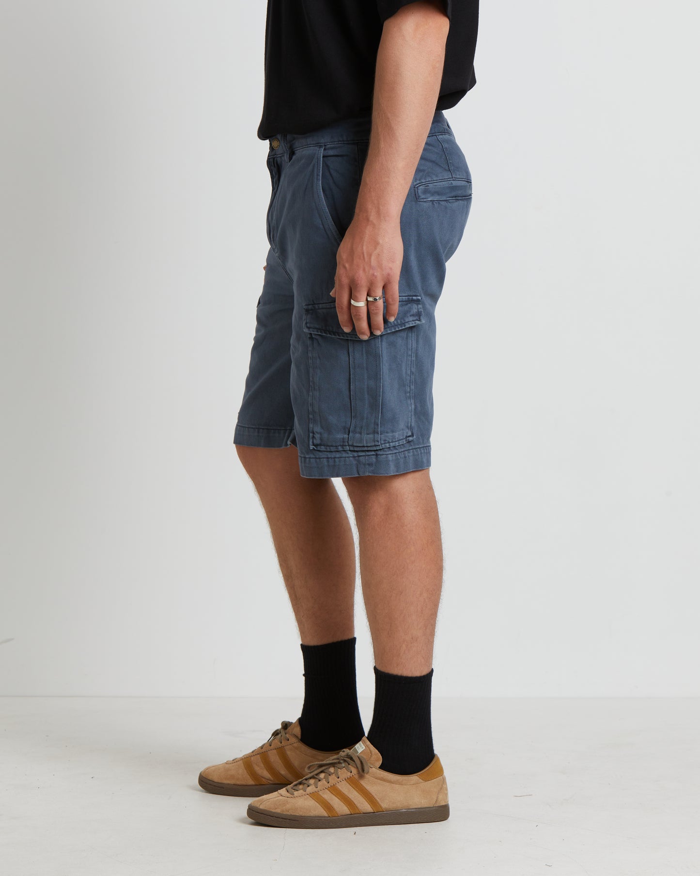 Ezy Trade Cargo Shorts in Steel Blue