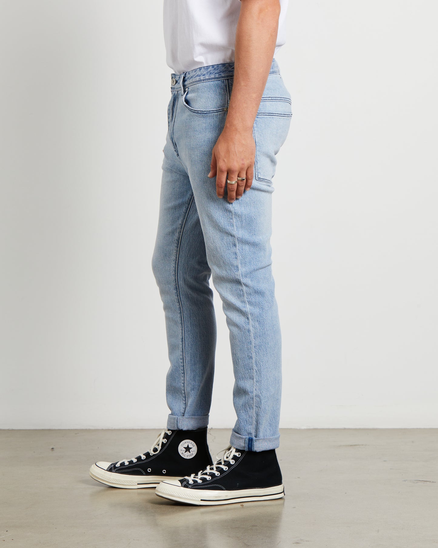 A Dropped Slim Denim Jeans Rossi