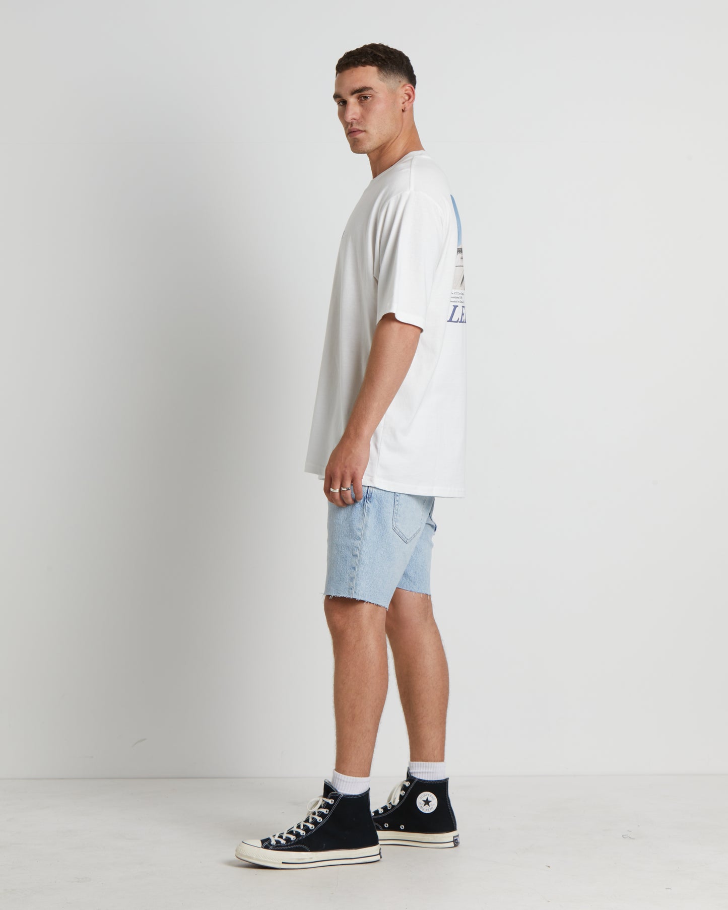 Gargoyle Baggy Short Sleeve T-Shirt in Vintage White
