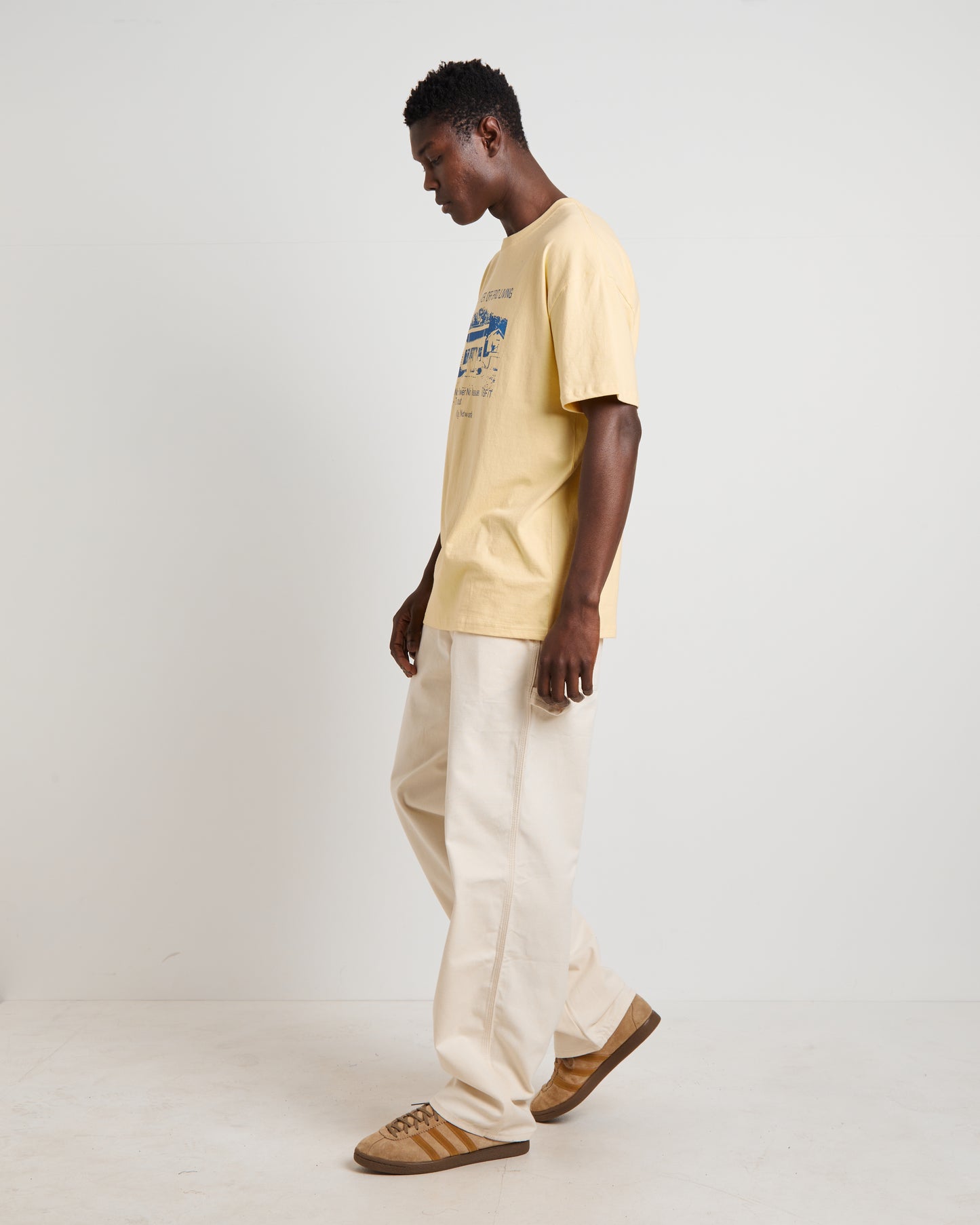 Gone Moody 50-50 AAA Short Sleeve T-Shirt in Solid Butter Yellow