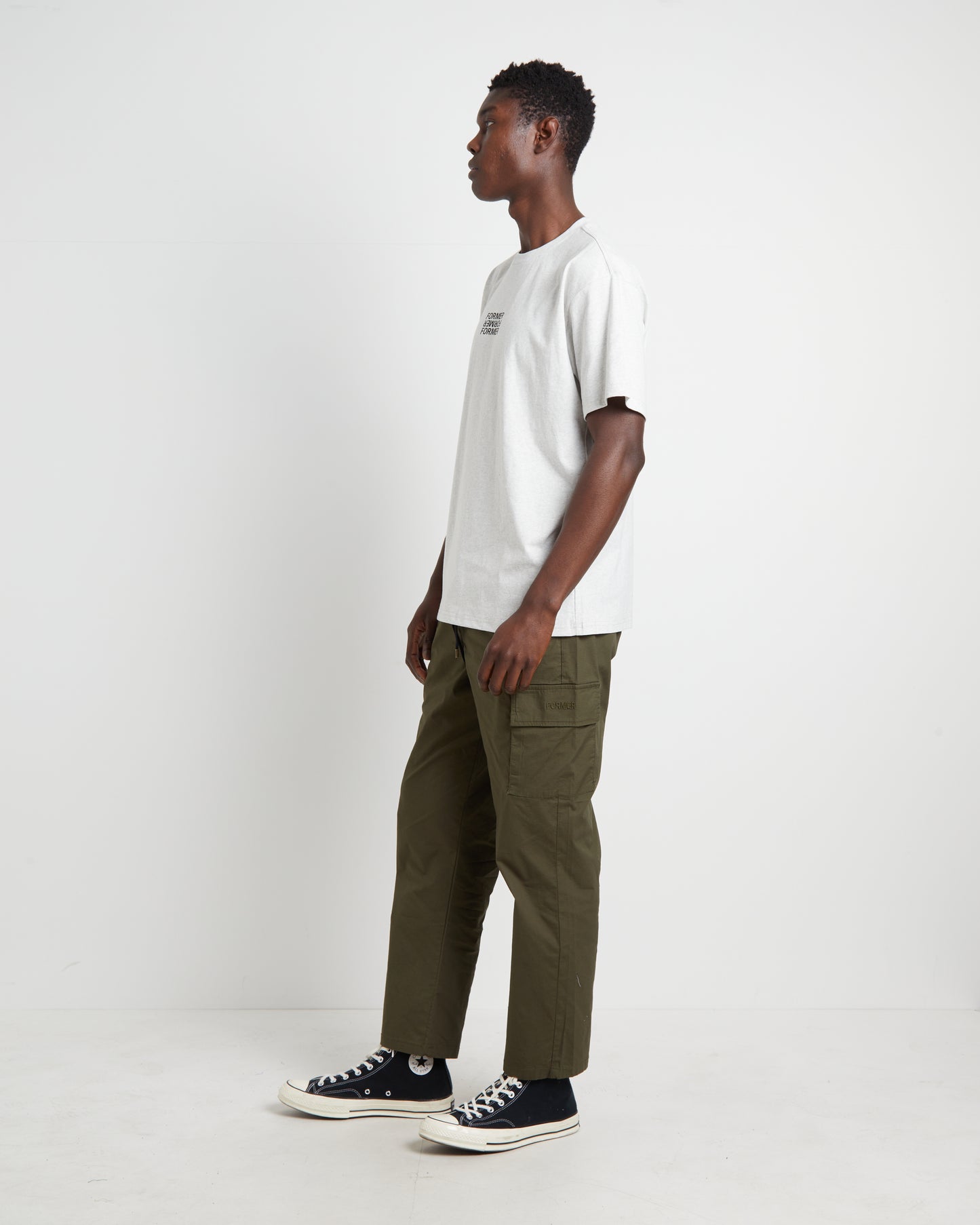 Fractional Short Sleeve T-Shirt in Grey Marle