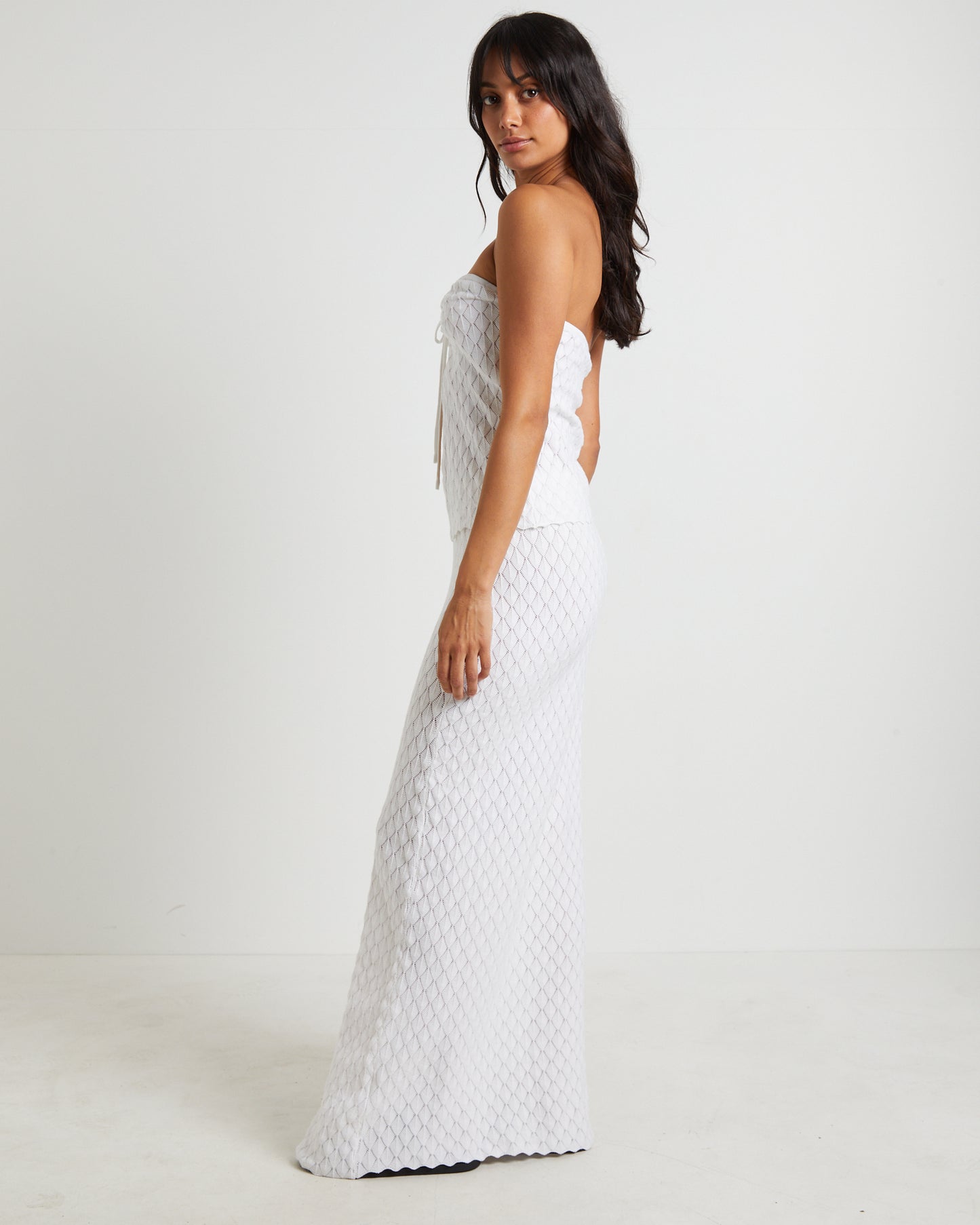 Josie Crochet Tie Front Top