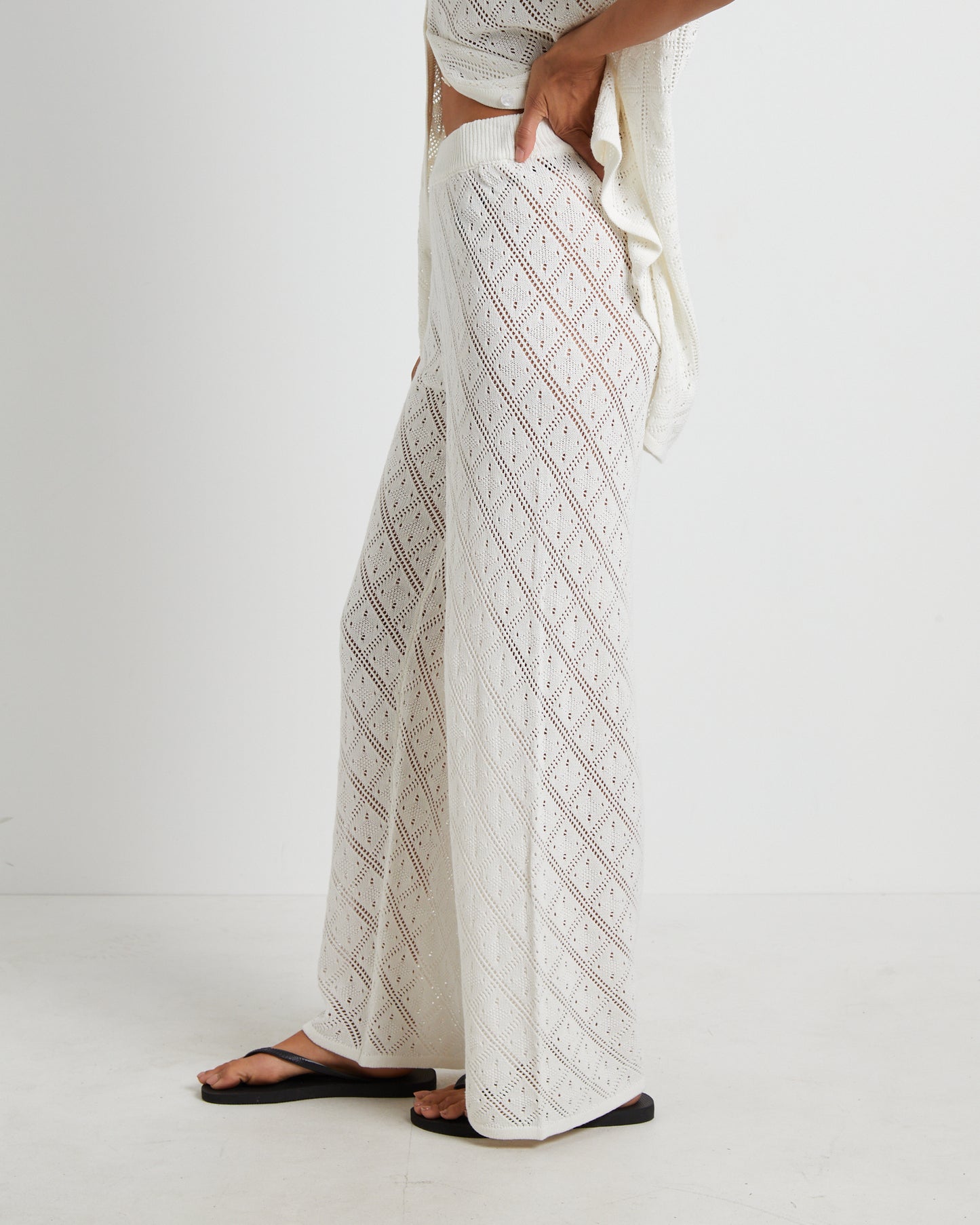 Lexi Crochet Pants in White