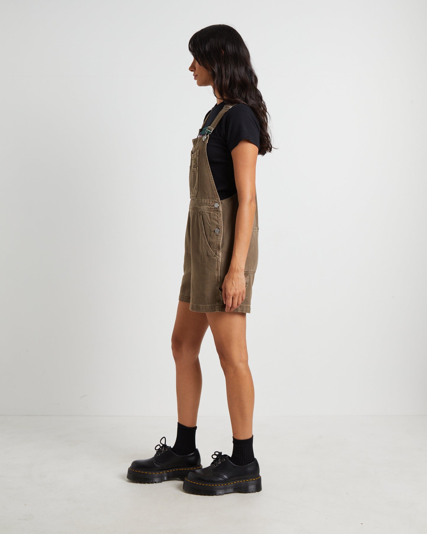 Heavenly People Short Overalls in Chocolate