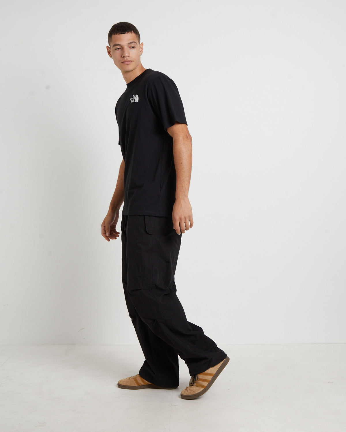 Mens Short Sleeve Box NSE T-Shirt in TNF Black/TNF White BLACK