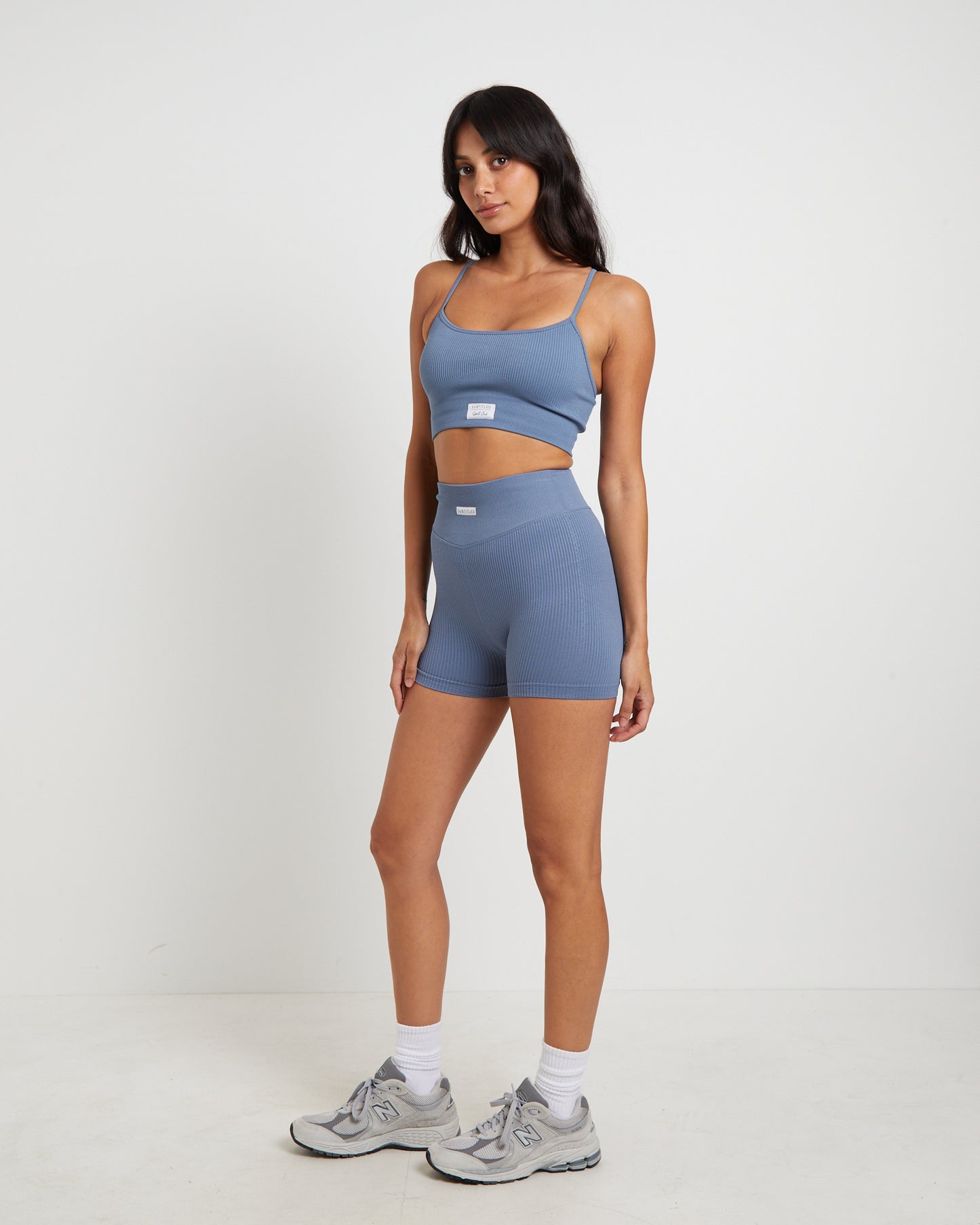 T Back Seamless Sports Bra Ink Blue