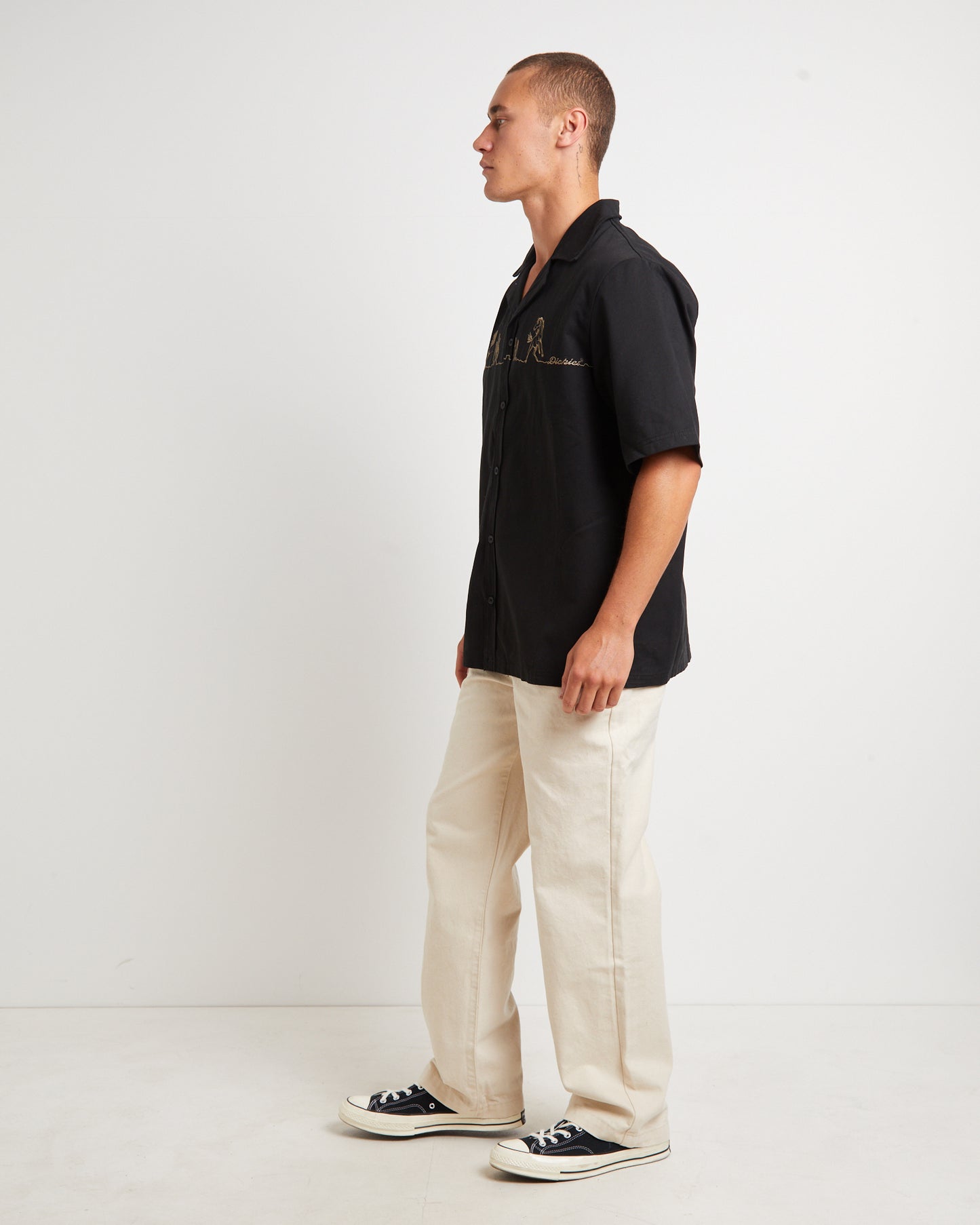 Mustang Short Sleeve Shirt in Black