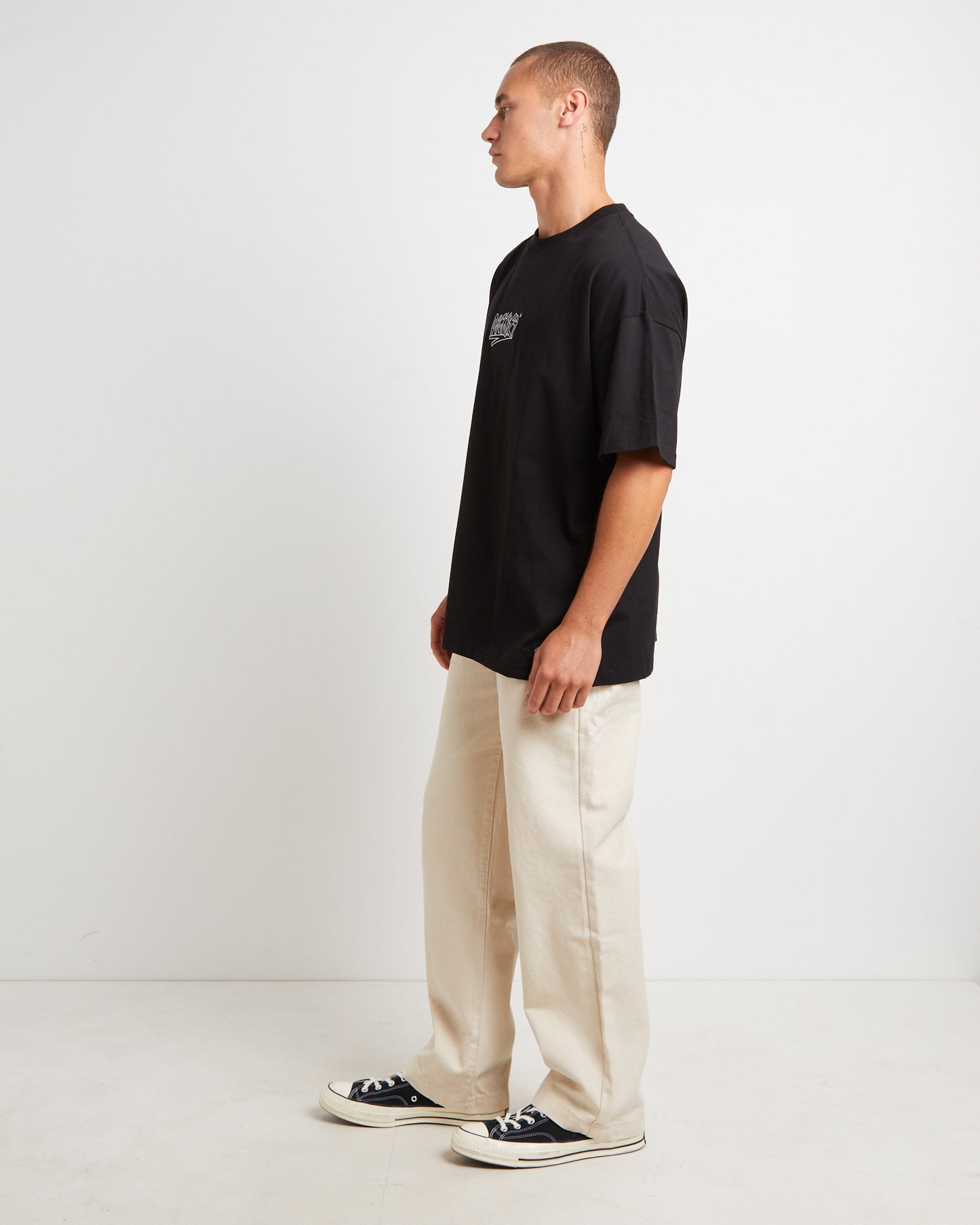 Brained 330 Short Sleeve T-Shirt in Black