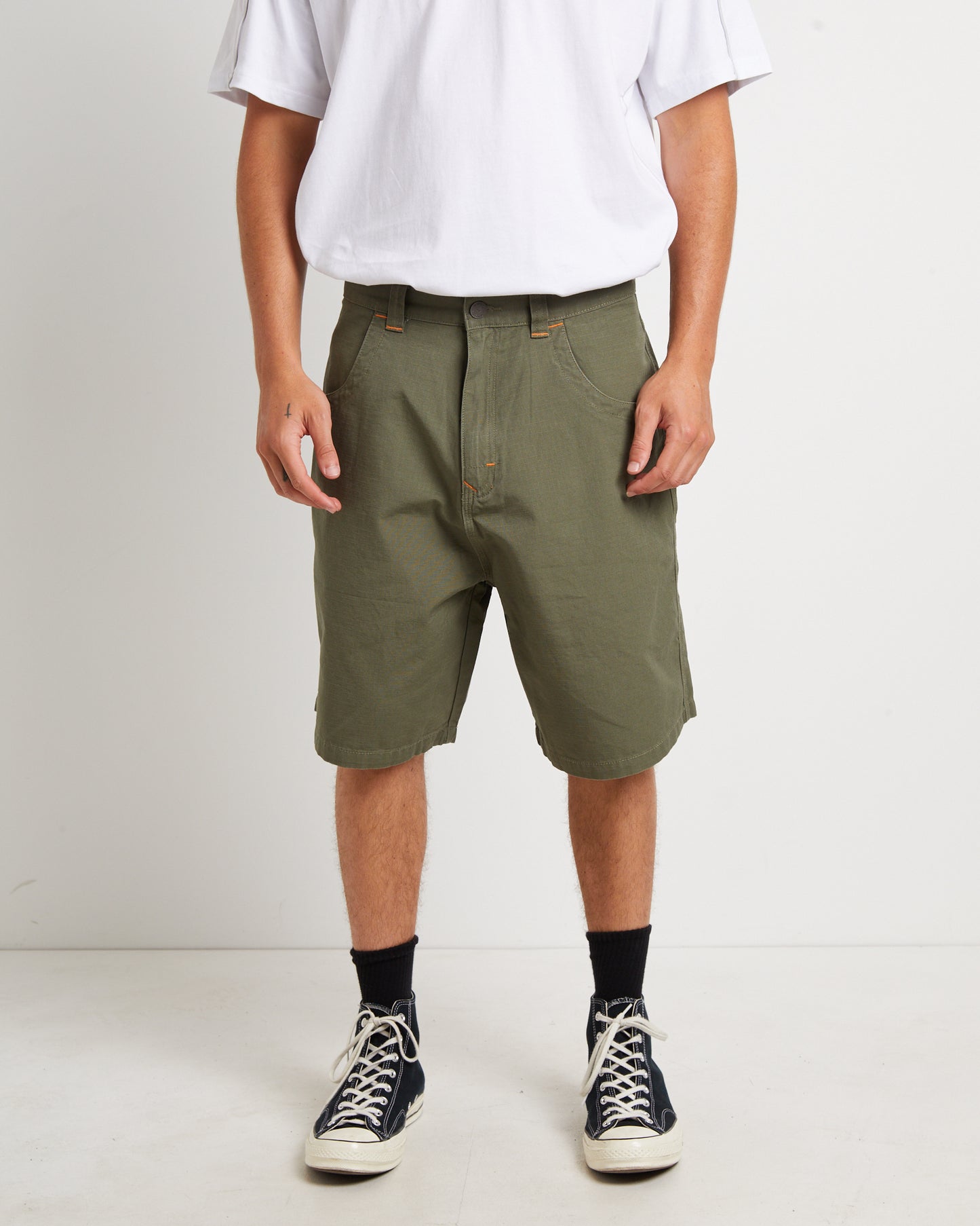 Rip Daddy Ripstop Shorts in Army Green