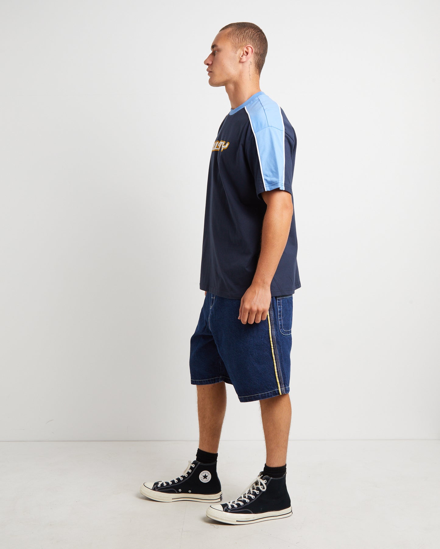 Straight Shooter Short Sleeve T-Shirt in Navy