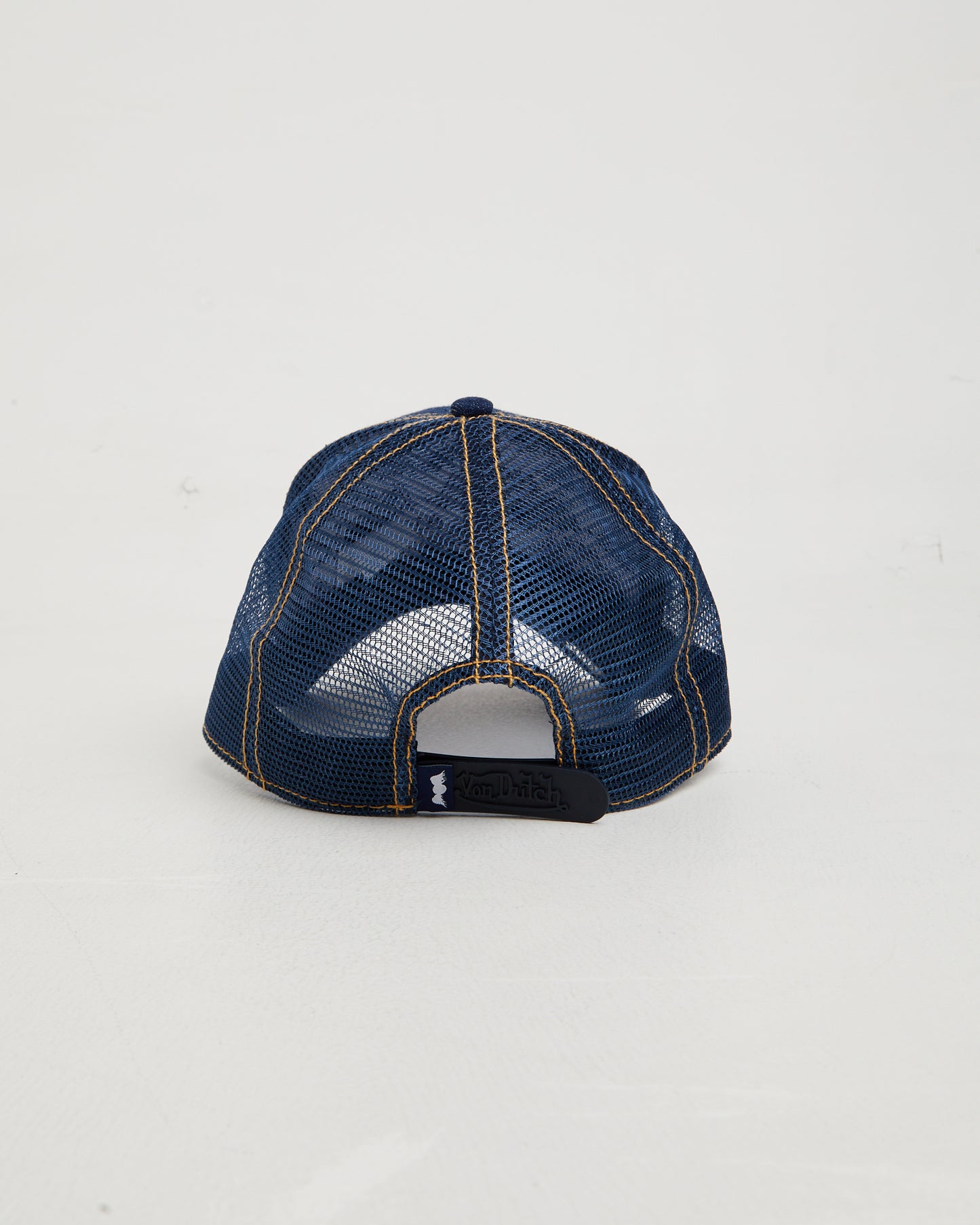 Navy Stone Denim Trucker Cap