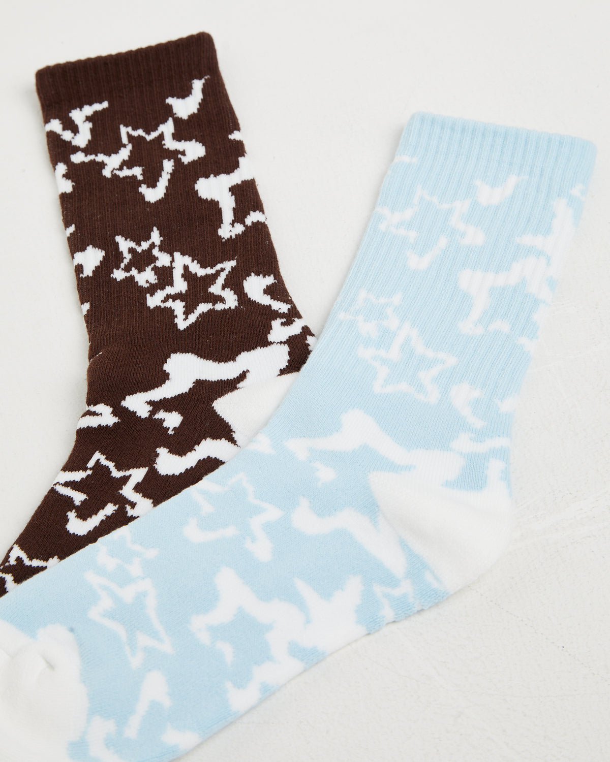 Bleached Star Socks 2 Pack in Multi MULTI COLOUR