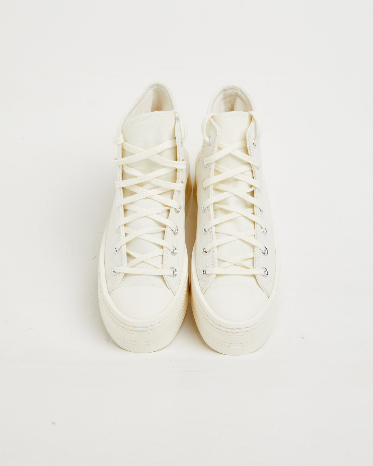 Chuck Taylor All Star Modern Lift Hi Top Sneakers in Egret EGRET/EGRET/EGRET