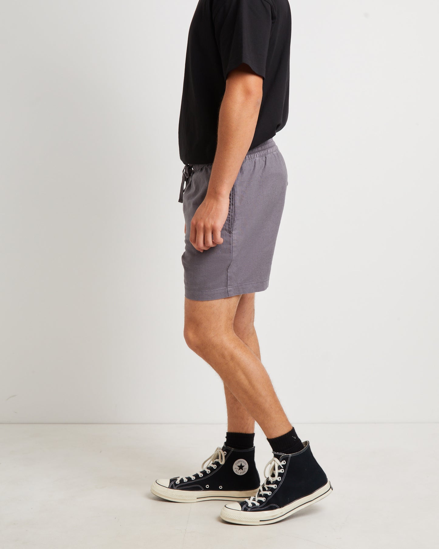 Puglia Linen Shorts in Ash