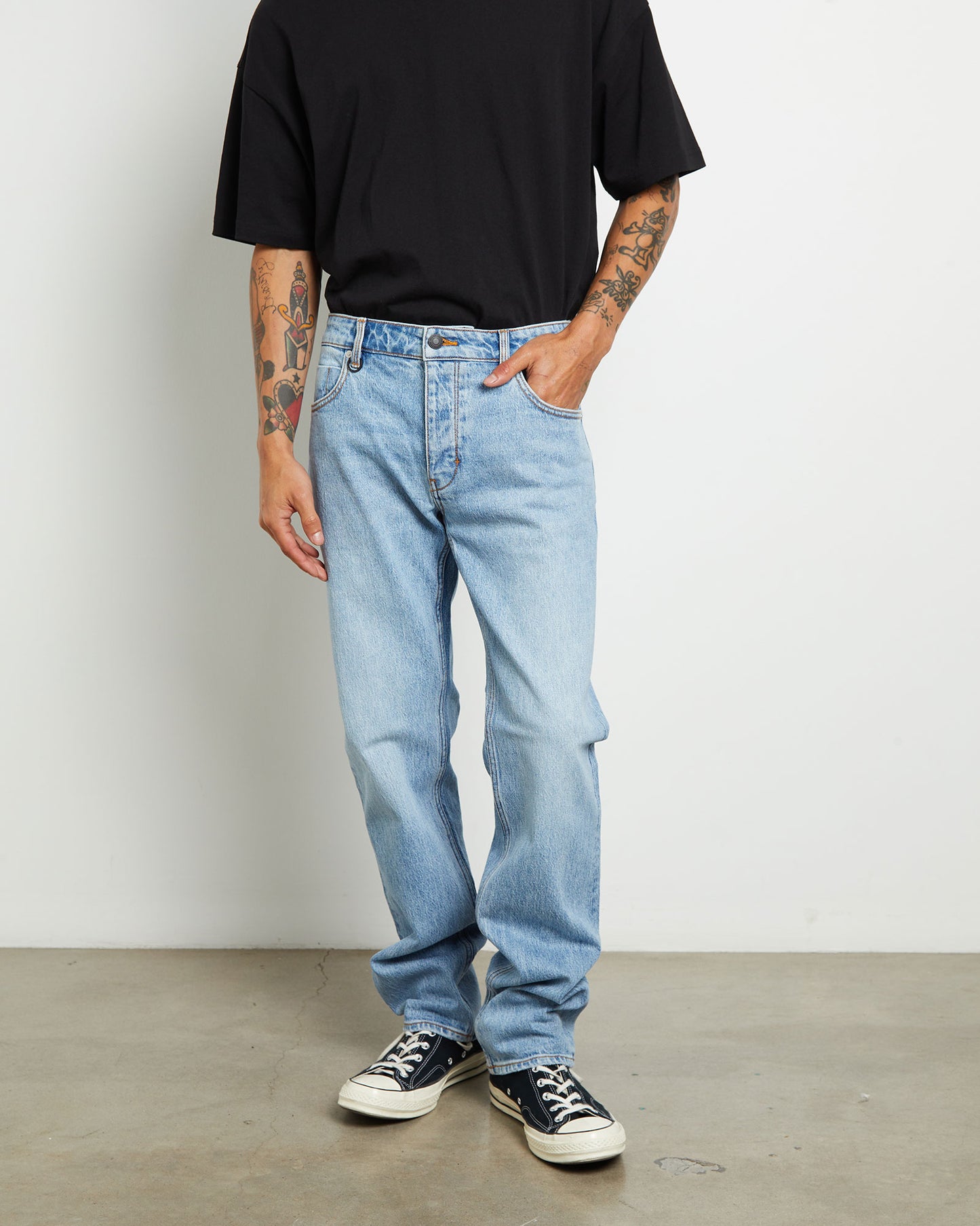 Lou Straight Denim Jeans in Roman Blue