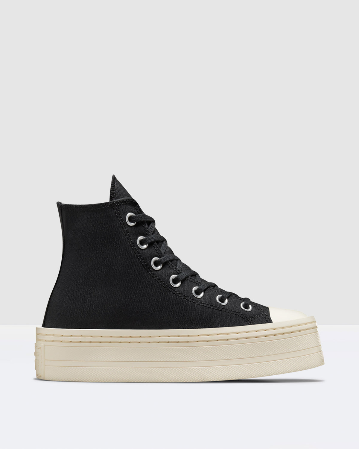Chuck Taylor All Star Modern Lift High Top Sneakers in Black BLACK/BLACK/EGRET
