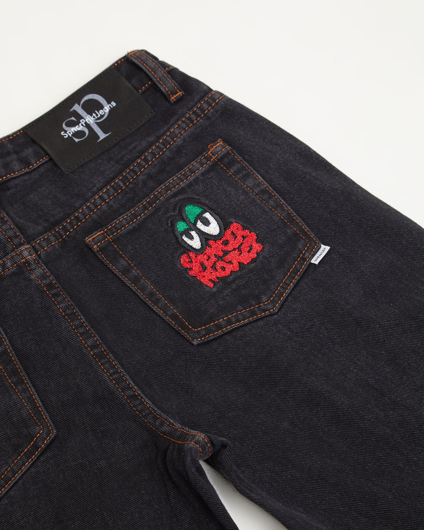 Teen Boys Wide Boy Y2K Jeans in Washed Black