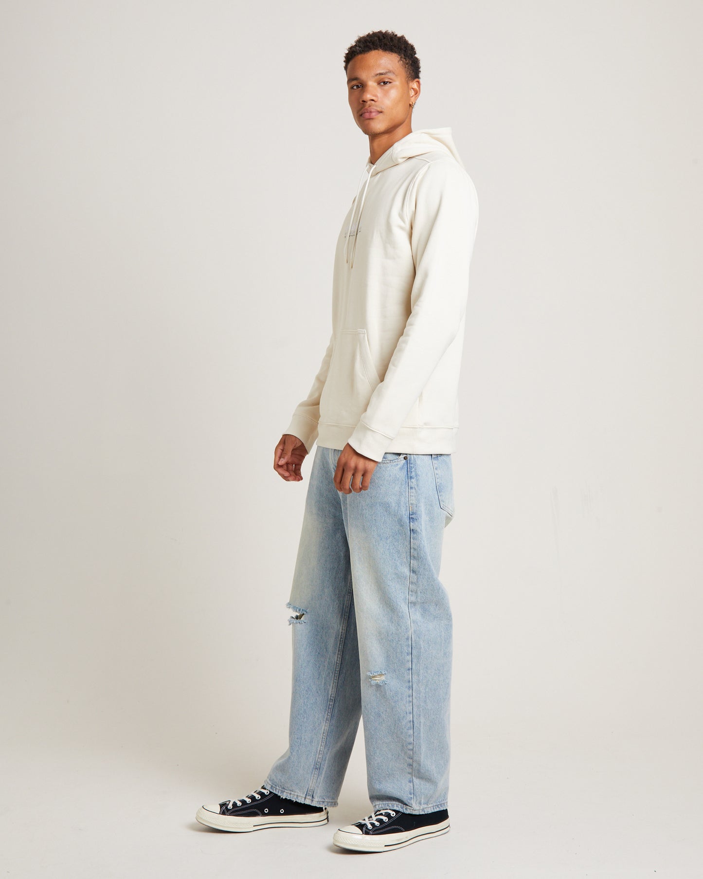 CSC Basic Logo Li Hoodie in Chalk