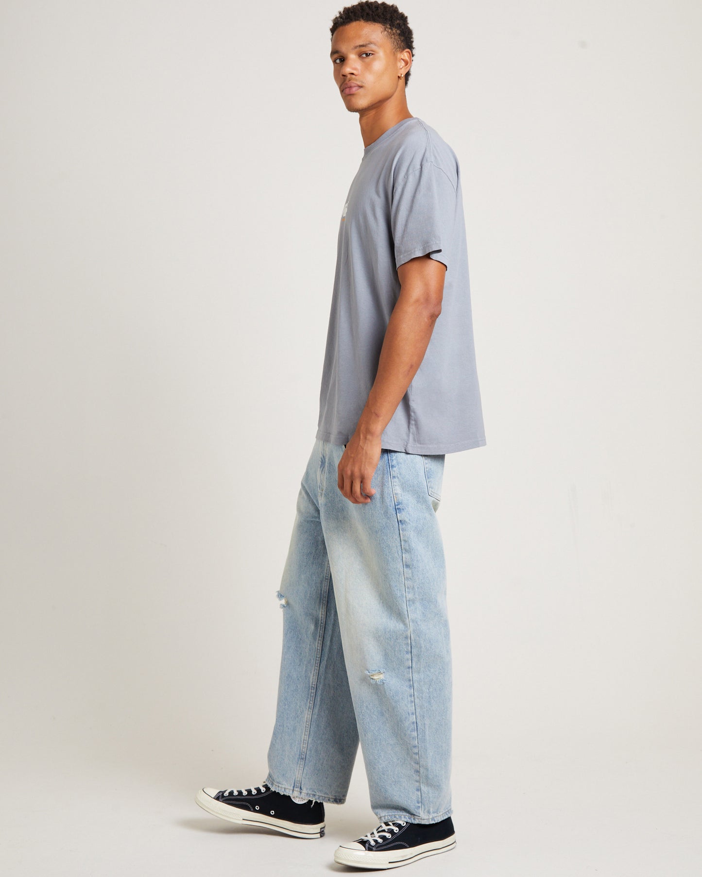 Gloomy Short Sleeve T-Shirt in Grey