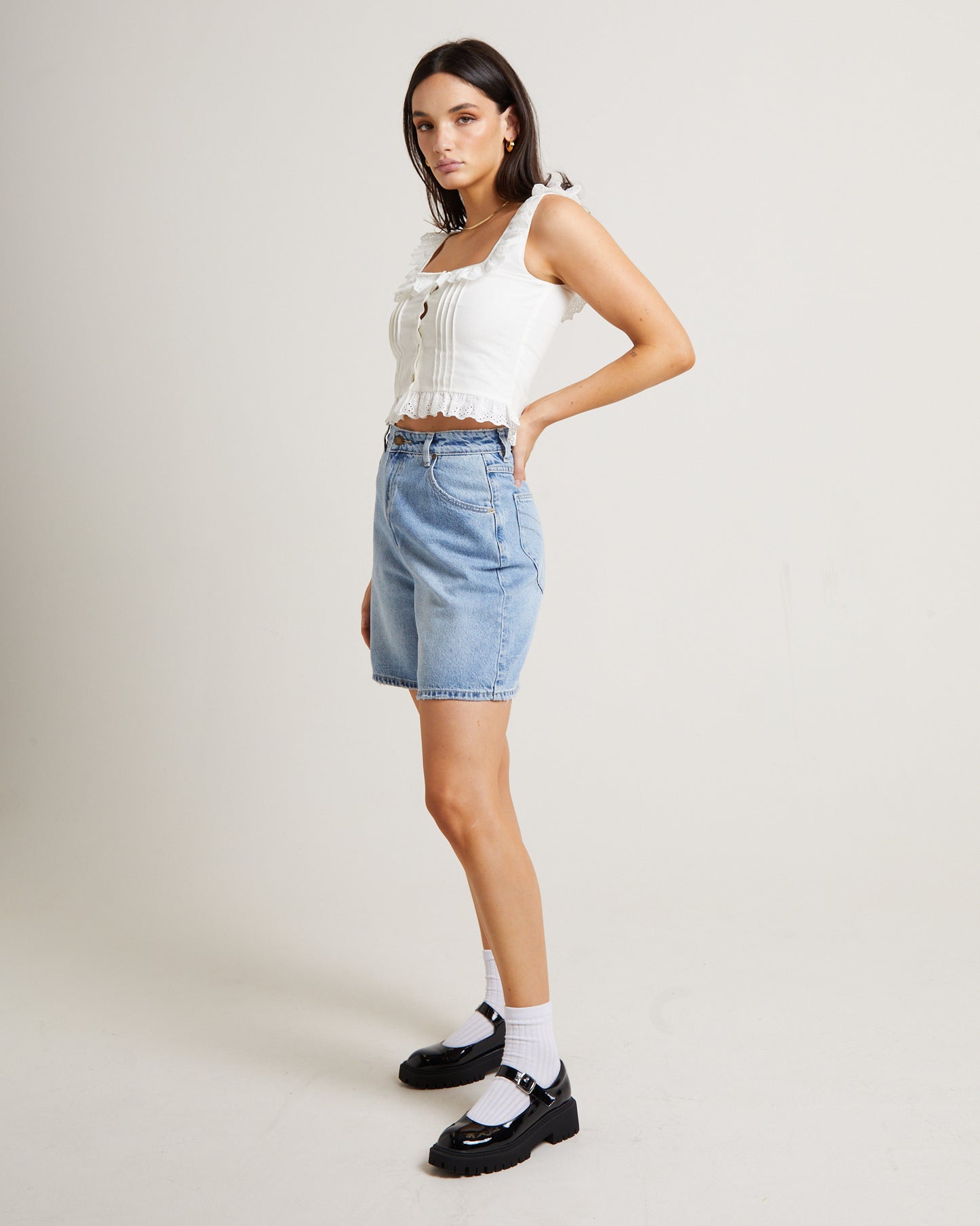 Birkin Lace Camisole Top in White