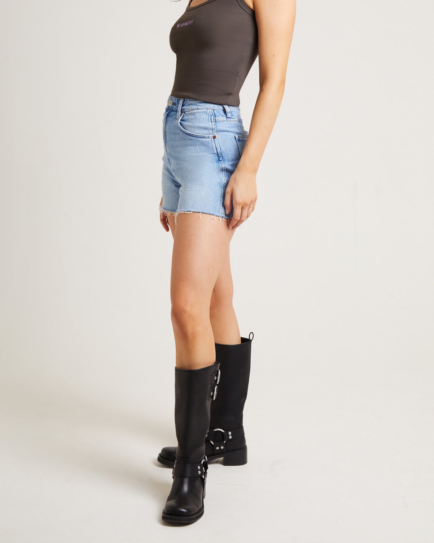 Hi Bells Denim Shorts in Roxette Rodie