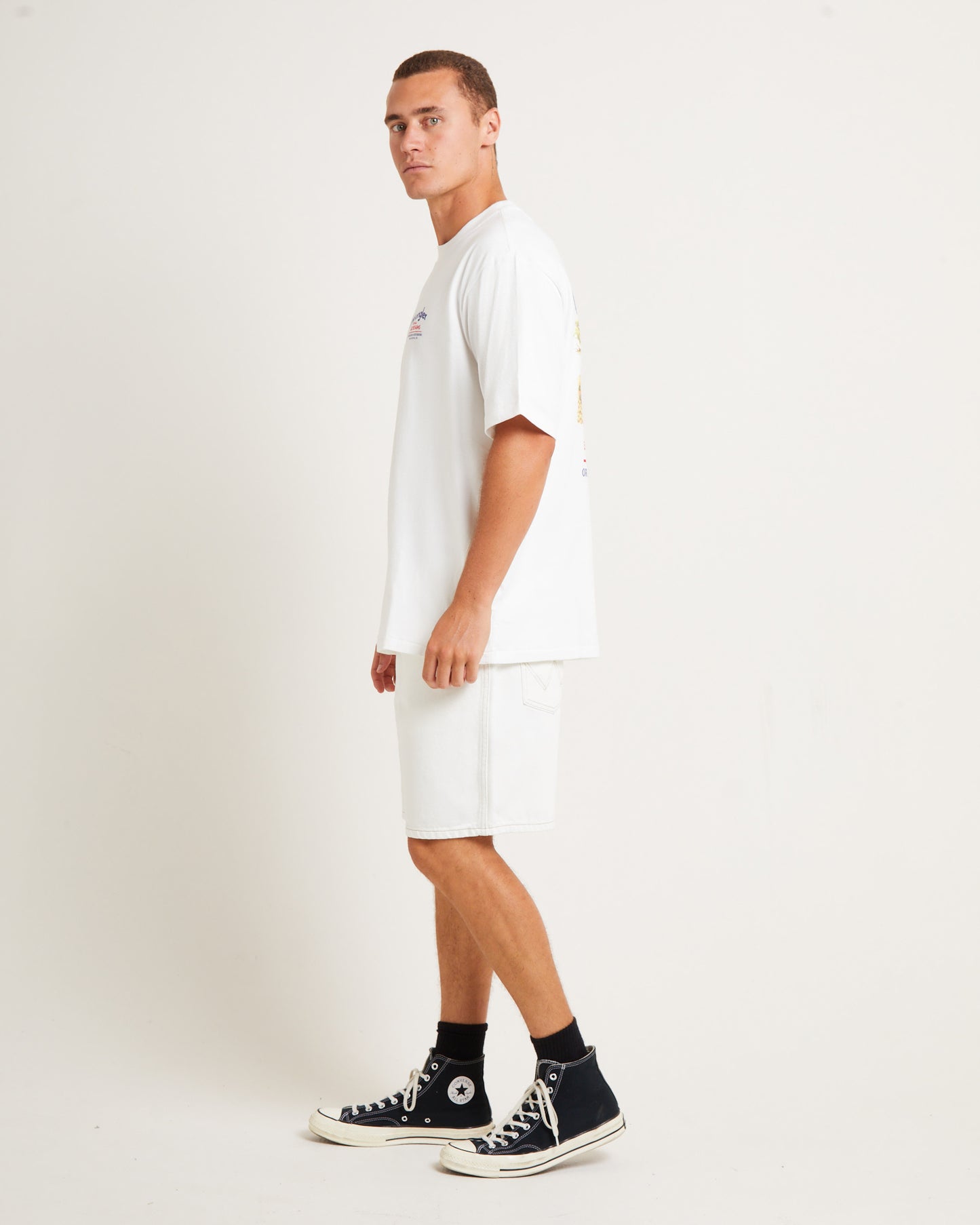 Silver Gum Slacker T-Shirt in Vintage White