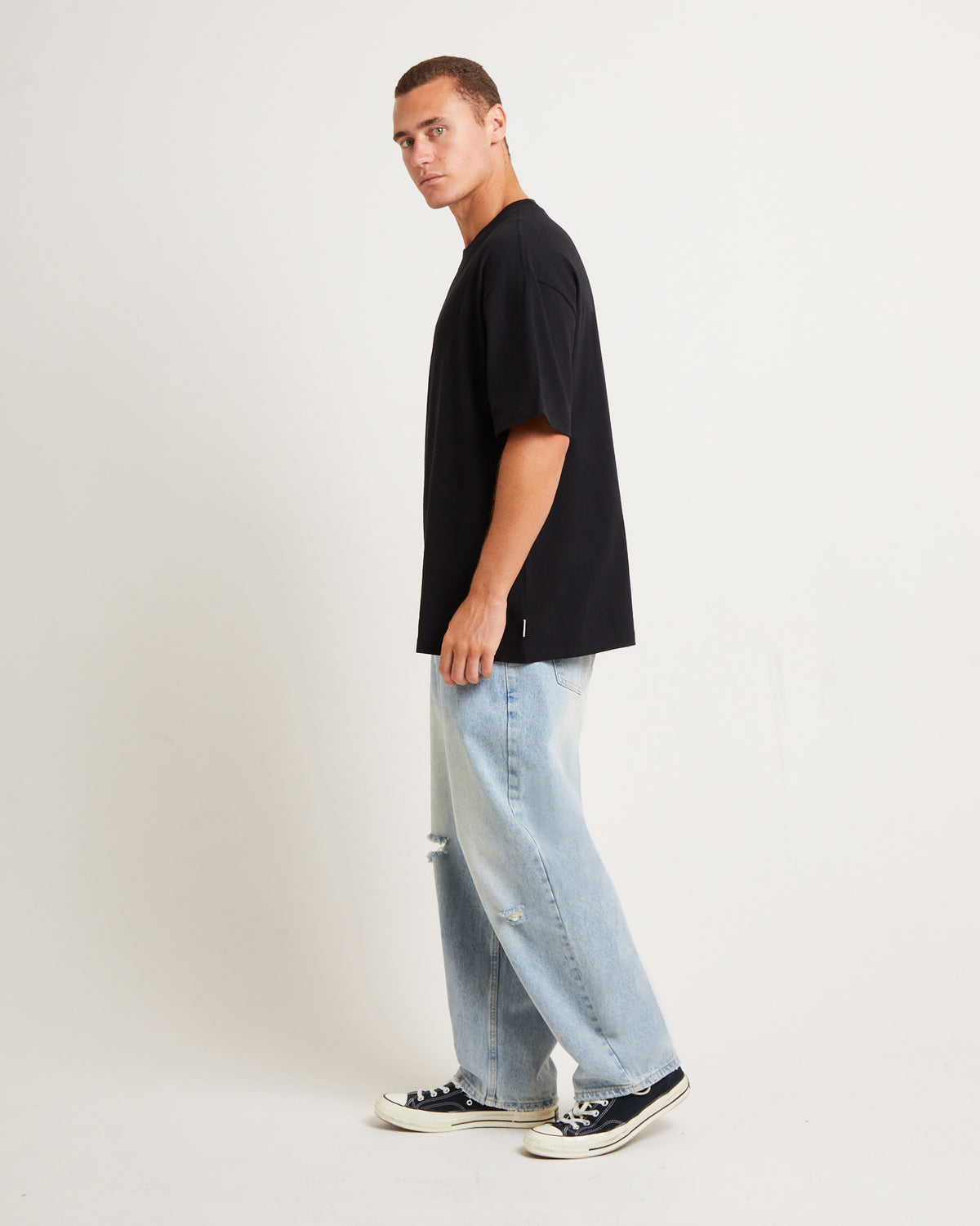 Fixture Short Sleeve T-Shirt in Black BLACK