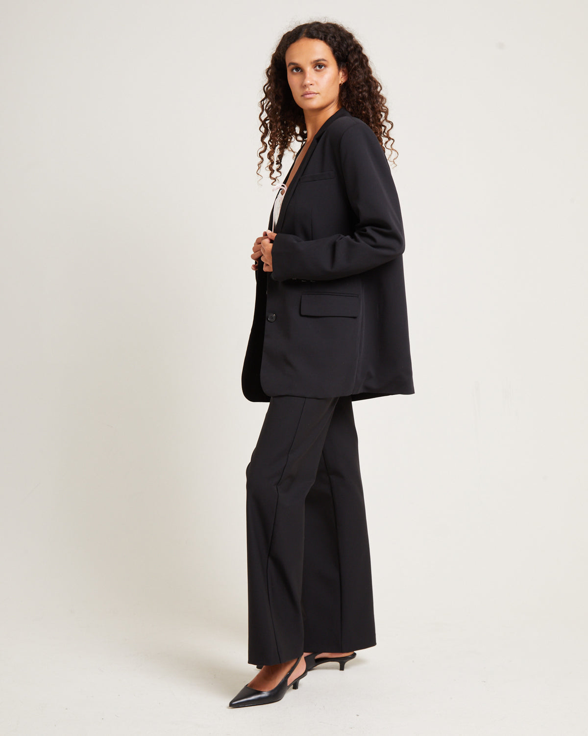 Evie Boyfriend Blazer BLACK