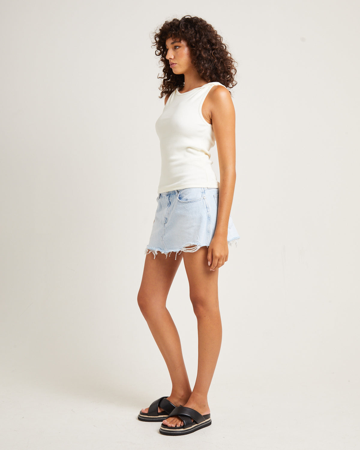 Jonesy Twist Top in Coconut COCONUT