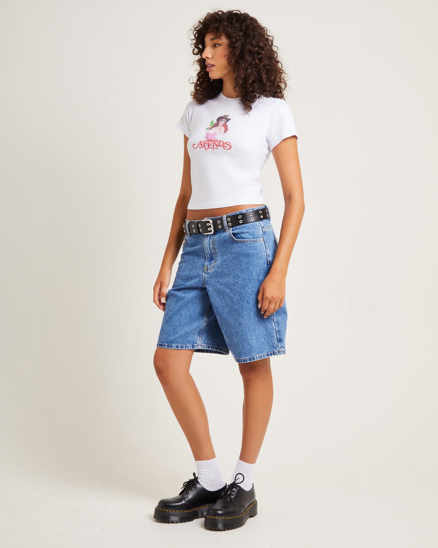Worlds Above Recycled Baby Tee White