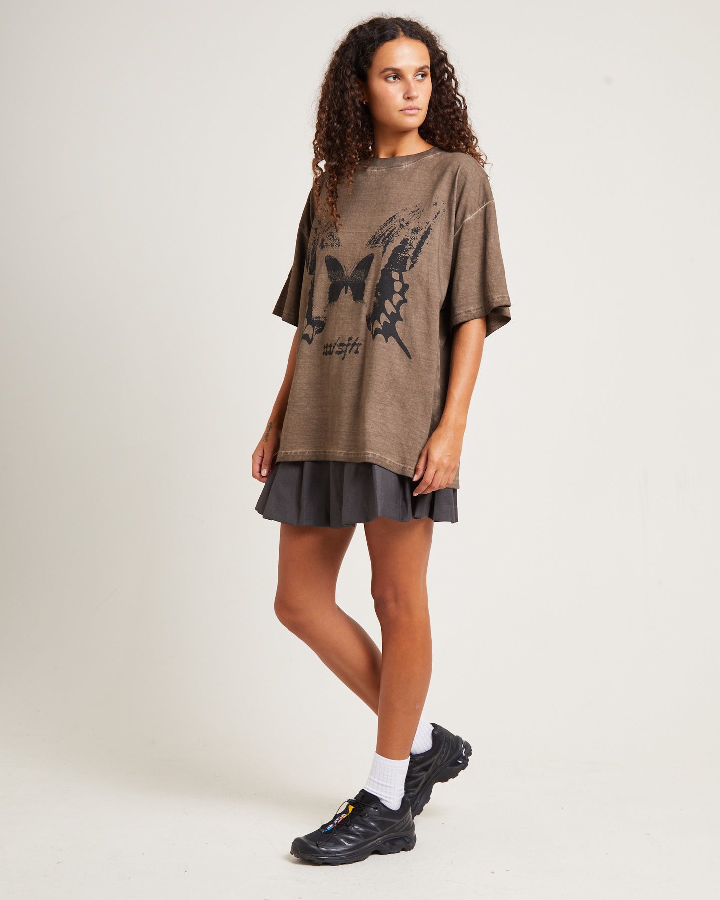 Dream Less Oversized Tee Chocolate