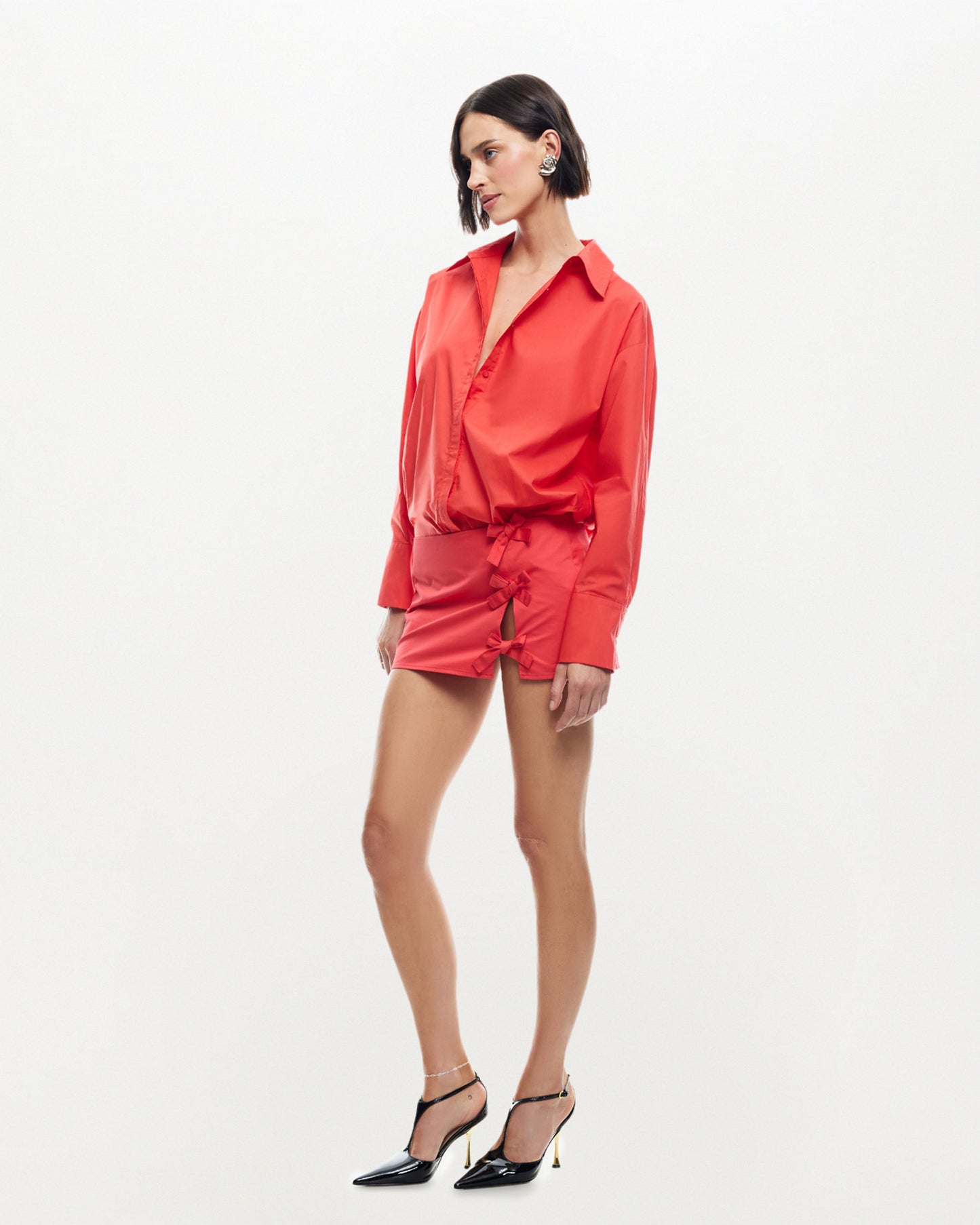 Clicquot Mini Skirt Crimson Red