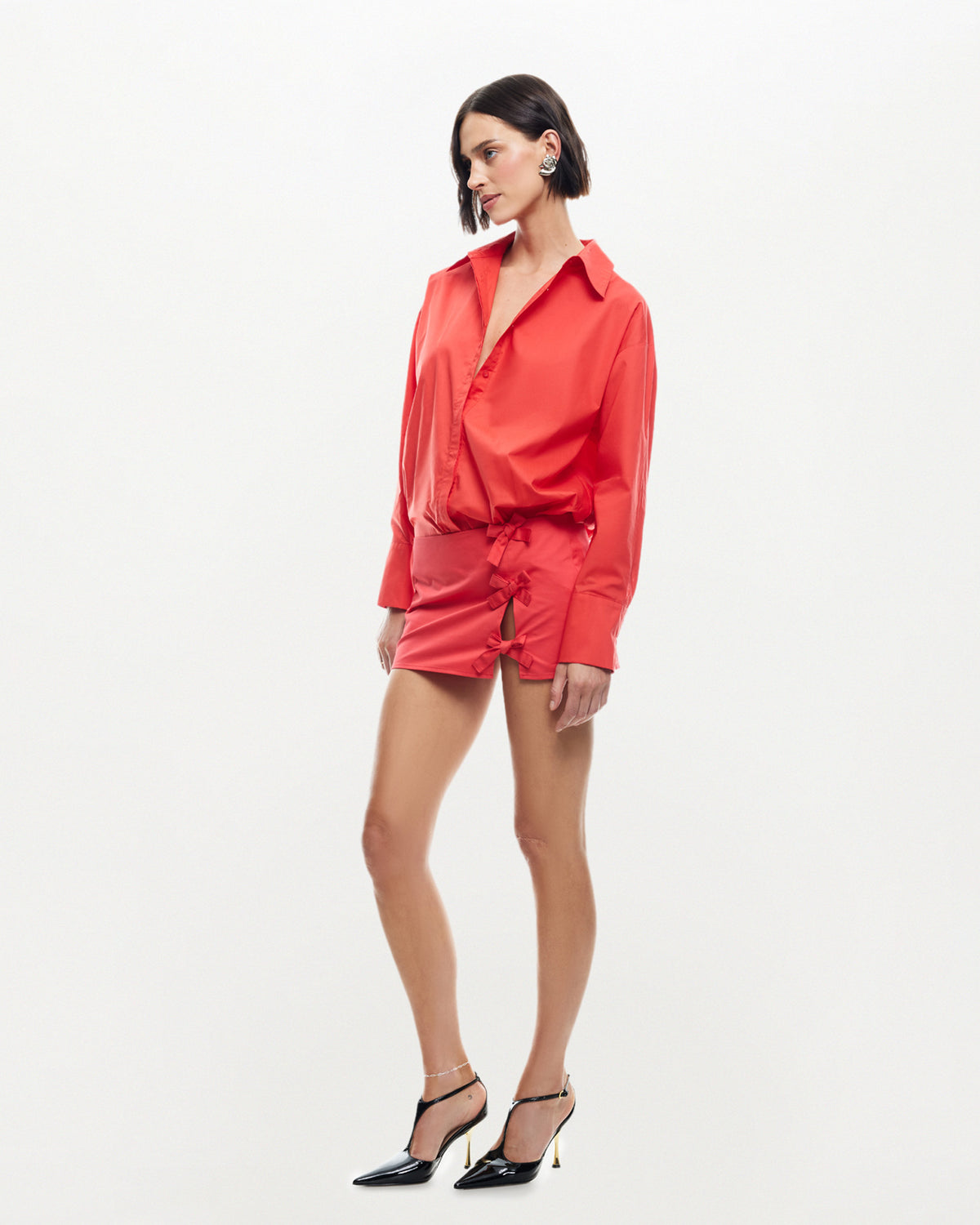 Clicquot Mini Skirt Crimson Red CRIMSON