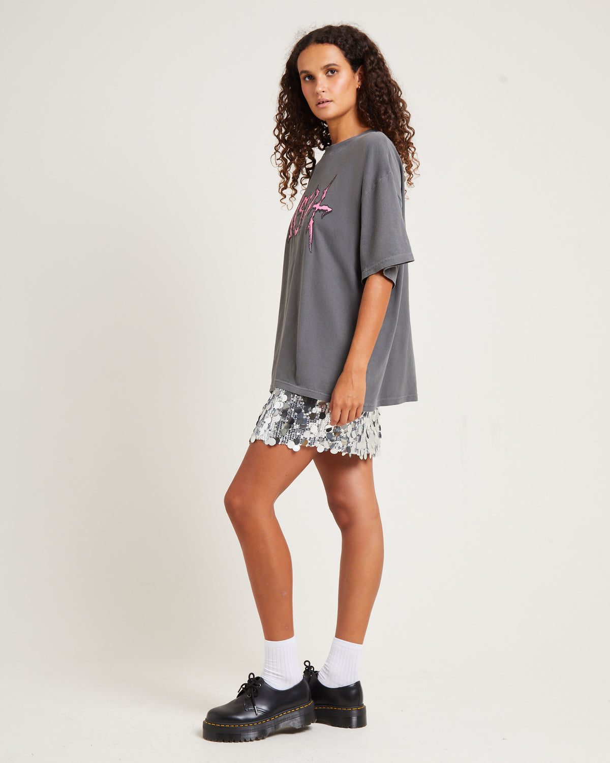 Hell Corner Oversized T-Shirt Charcoal CHARCOAL