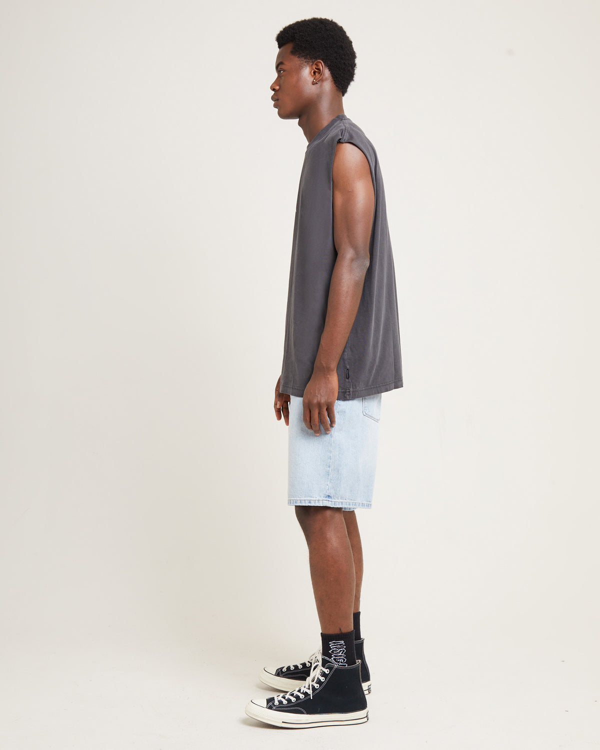 Statue Recycled Sleeveless Tee Stone Black STONE BLACK