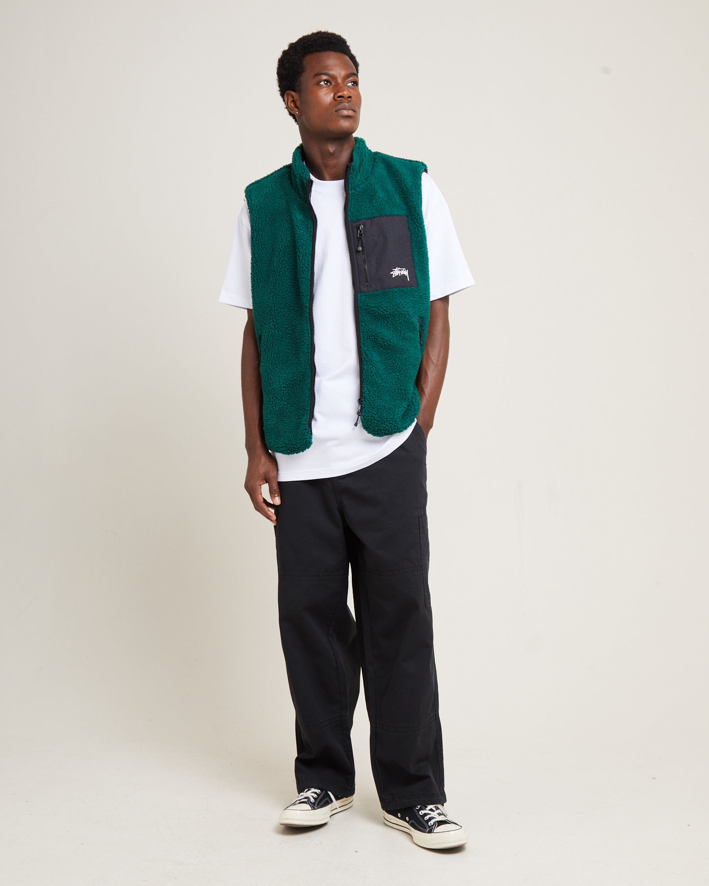 Sherpa Reversible Vest Teal