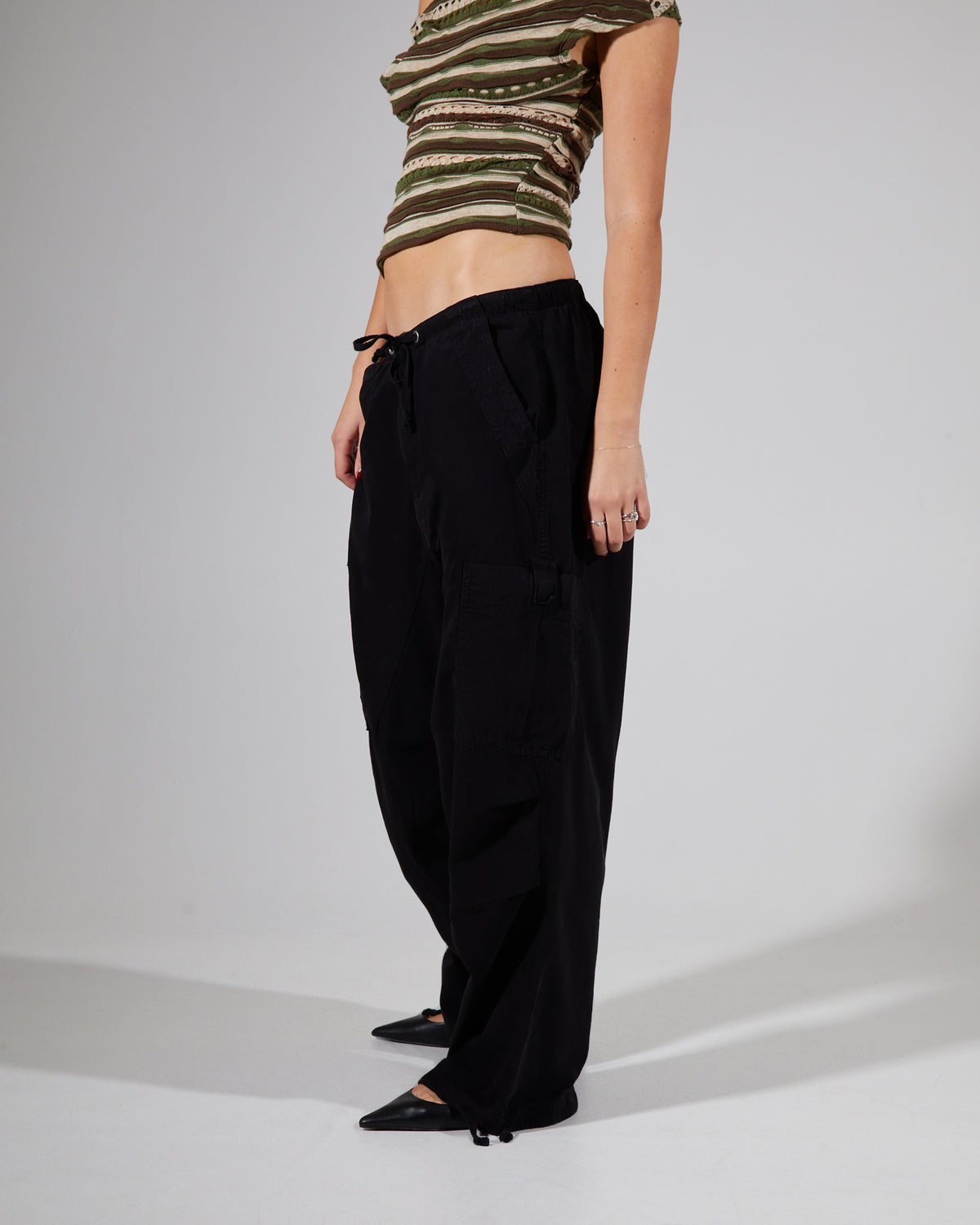 Parachute Cargo Pants Black BLACK