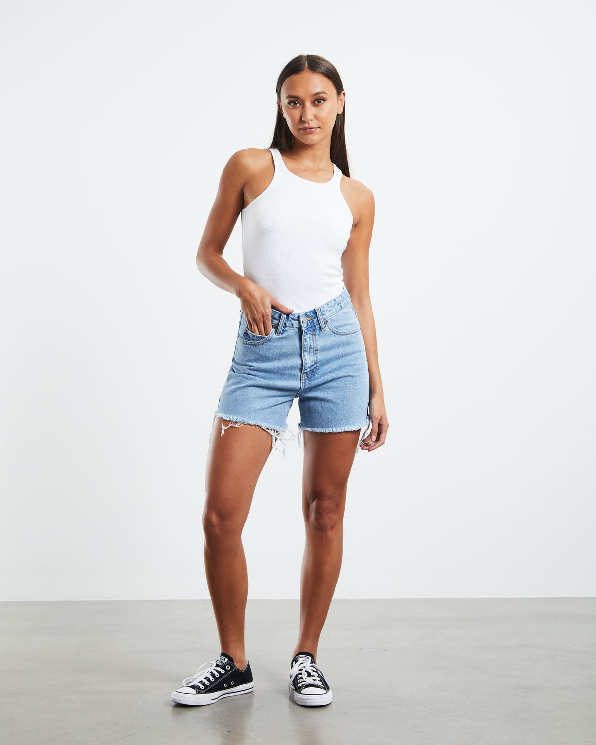Nora Denim Shorts BLUE