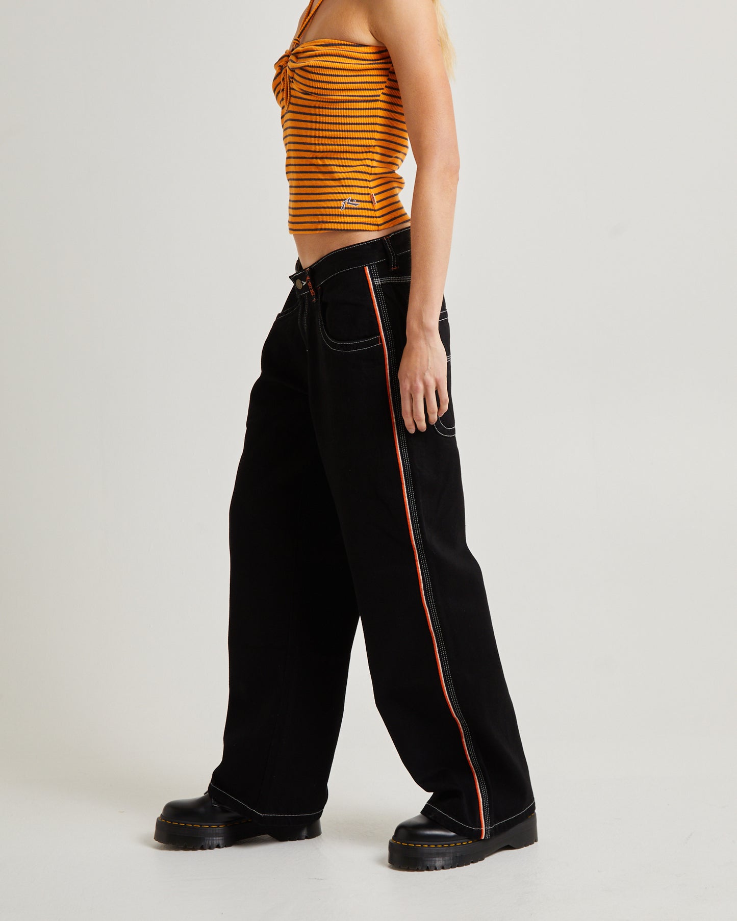 Flip Mommy Low Rise Wide Leg Denim Pants
