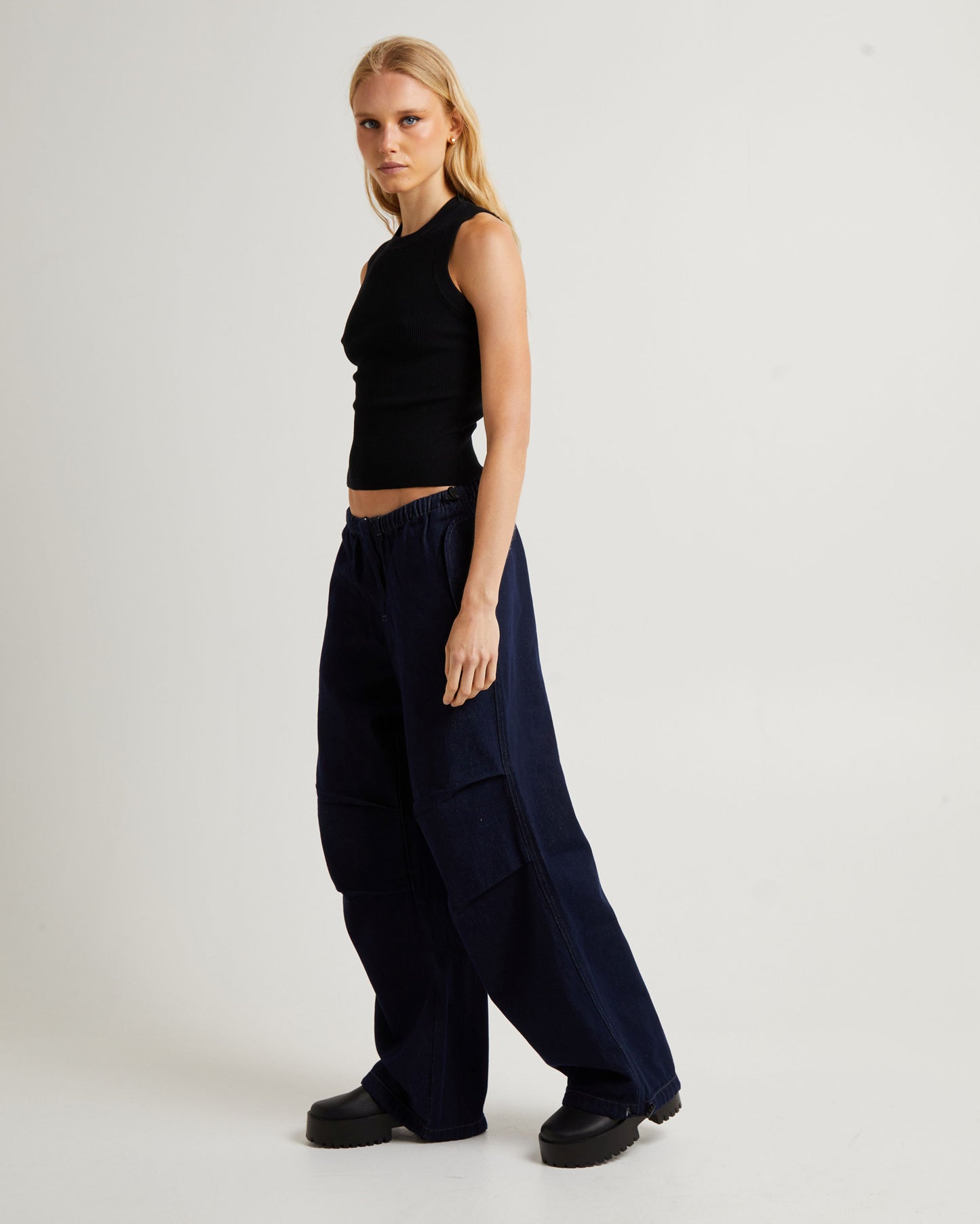 Lennie Denim Cargo Pants Ink Blue