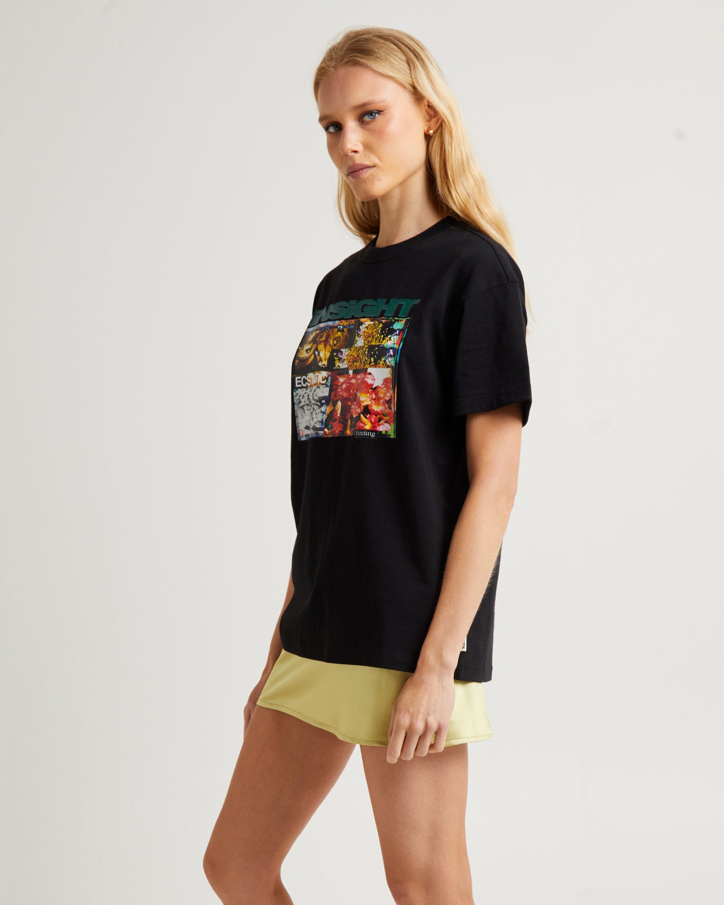 Glitter Floral Boyfriend T-Shirt