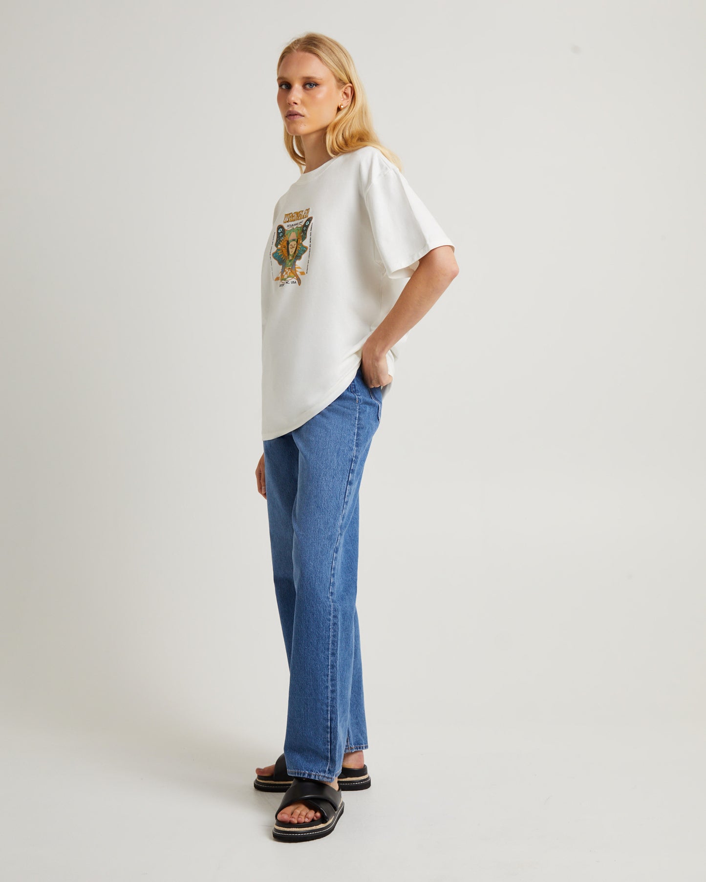 Solar Wings Slouch Tee Vintage White