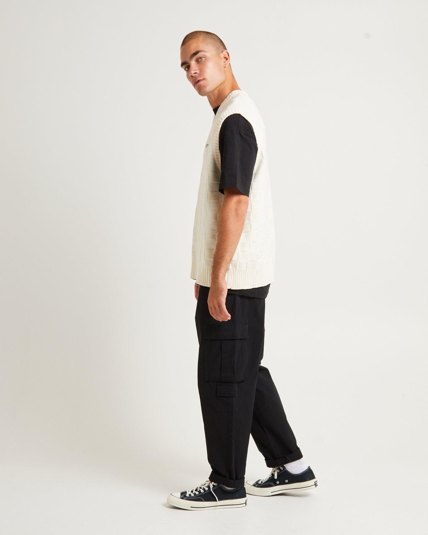 Check Knit Vest