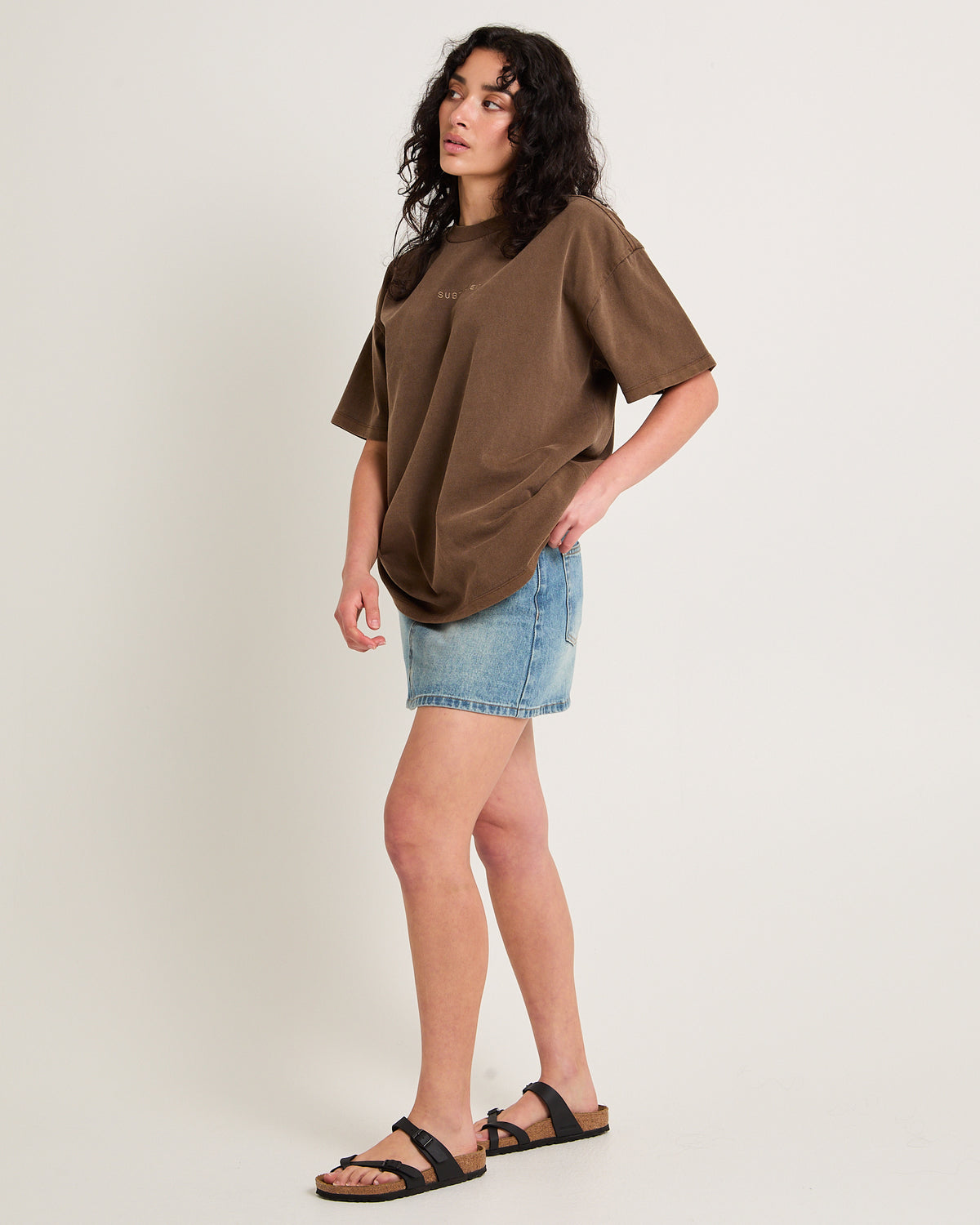 State Oversized T-Shirt COCOA