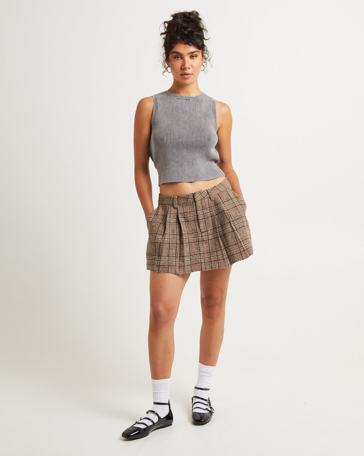 Check Kilt Mini Skirt ASSORTED